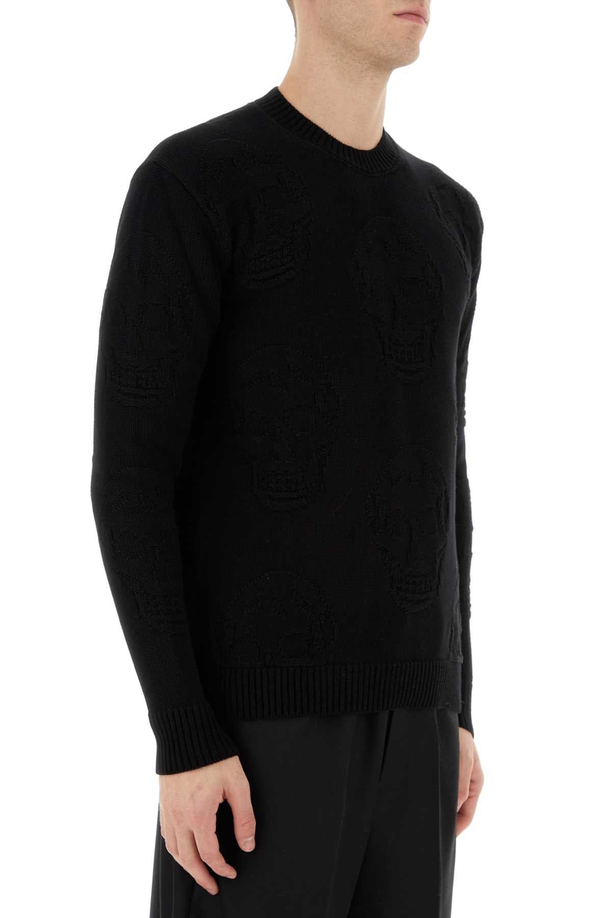 Alexander Mcqueen Men Black Cotton Sweater
