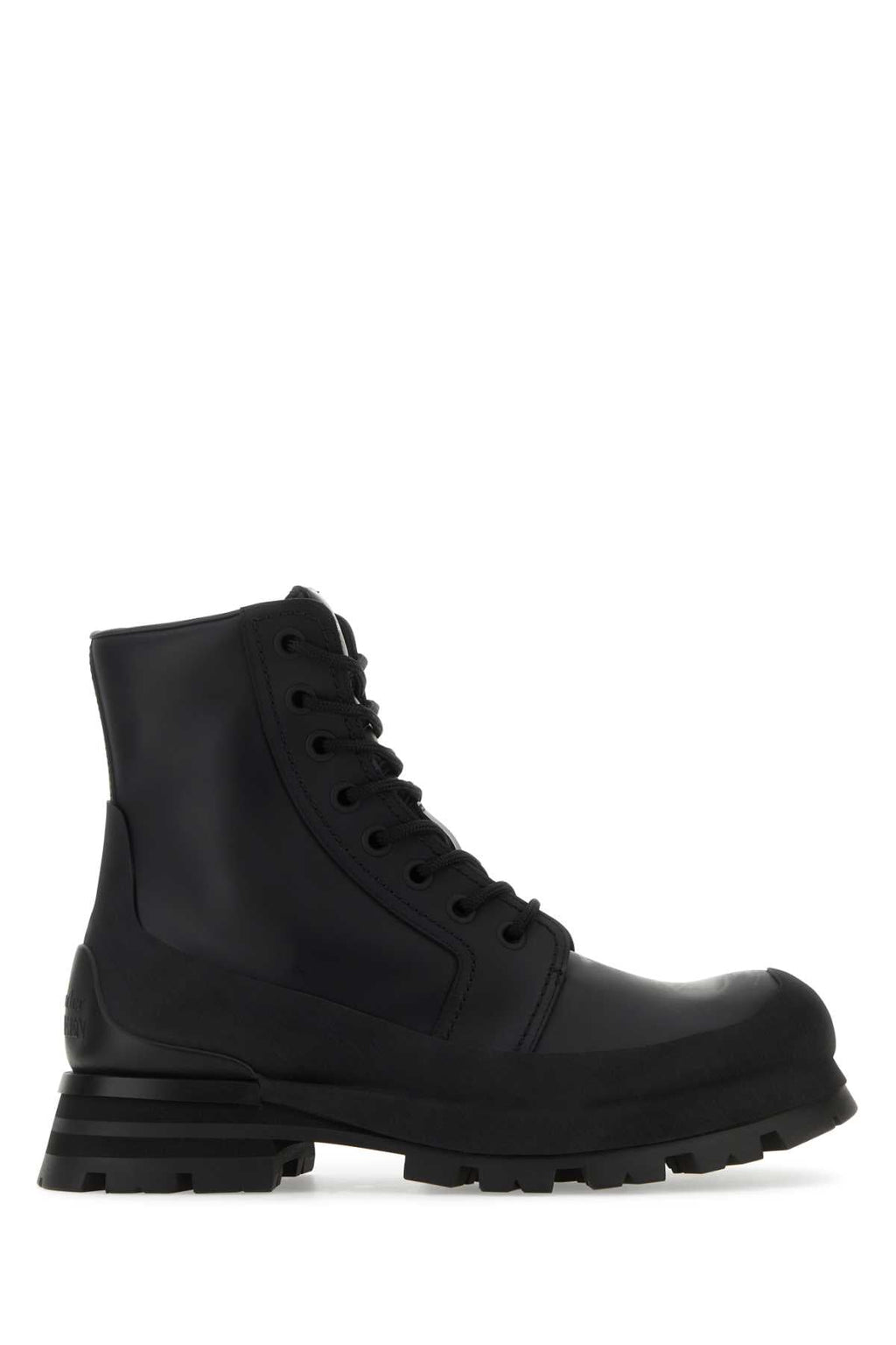Alexander Mcqueen Men Black Leather Wander Ankle Boots