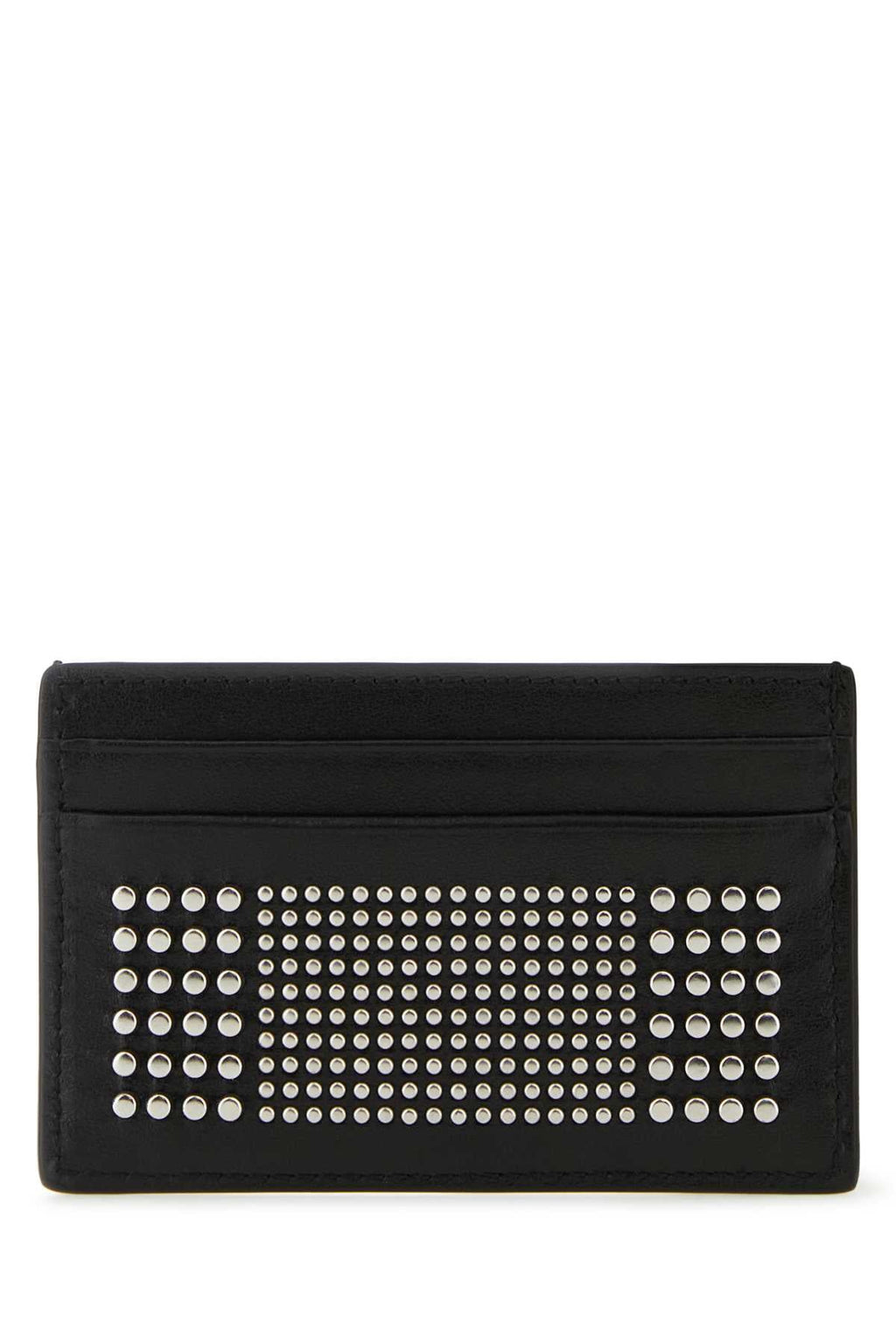 Alexander Mcqueen Men Black Leather Card Holder