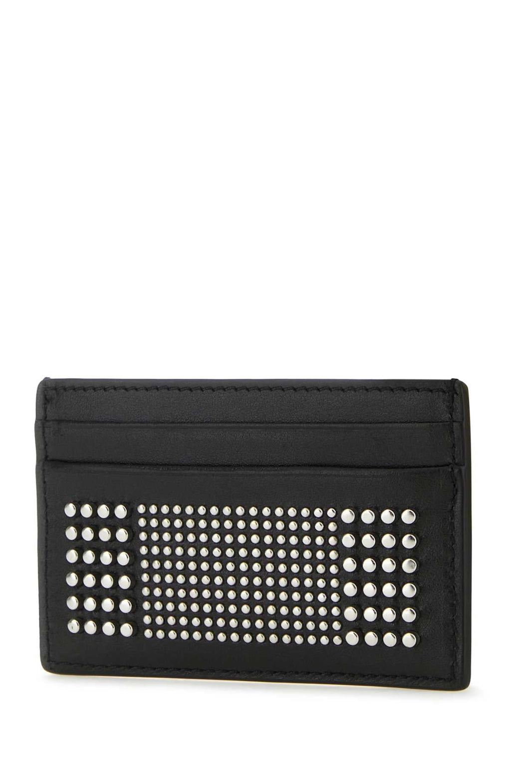 Alexander Mcqueen Men Black Leather Card Holder