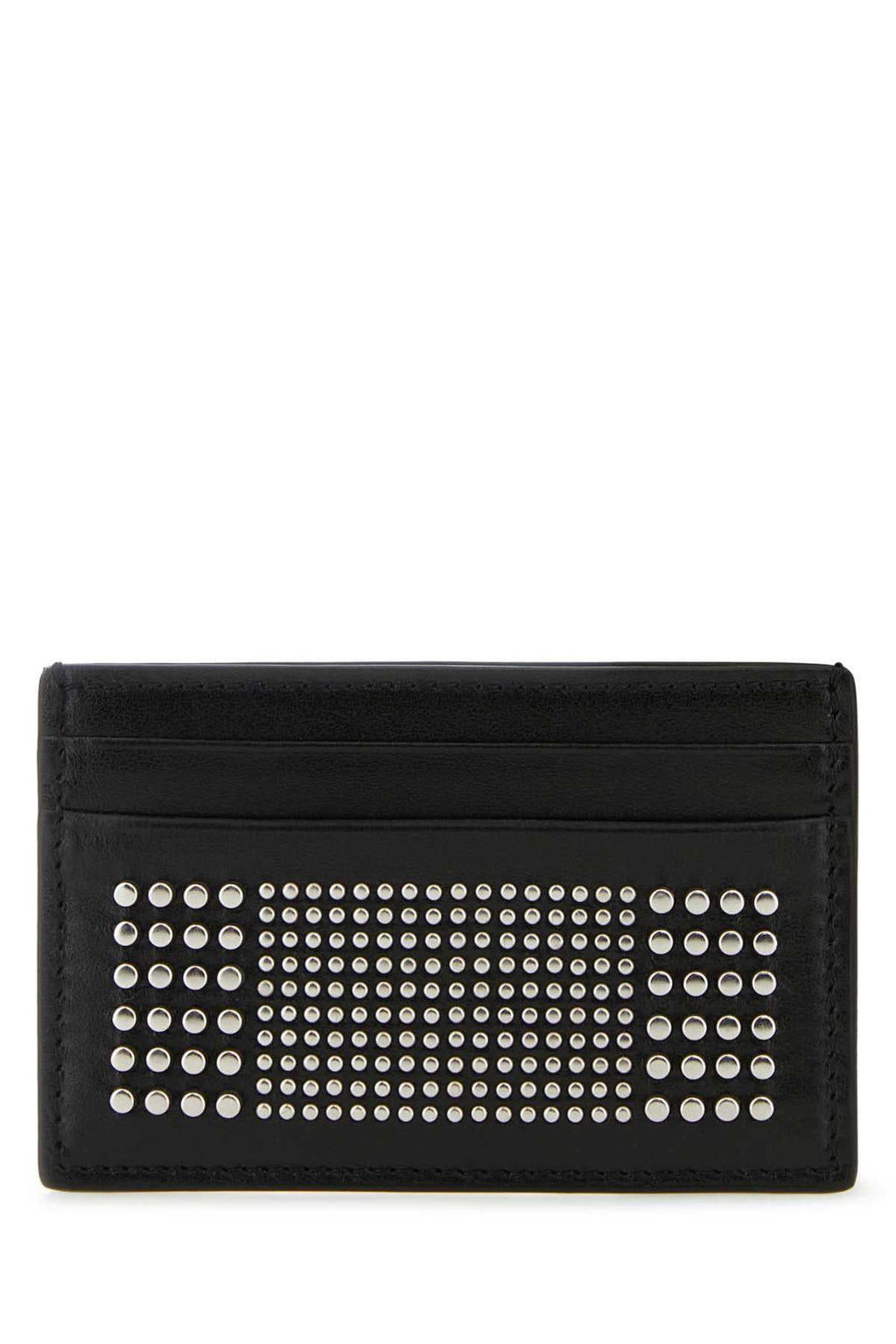 Alexander Mcqueen Men Black Leather Card Holder