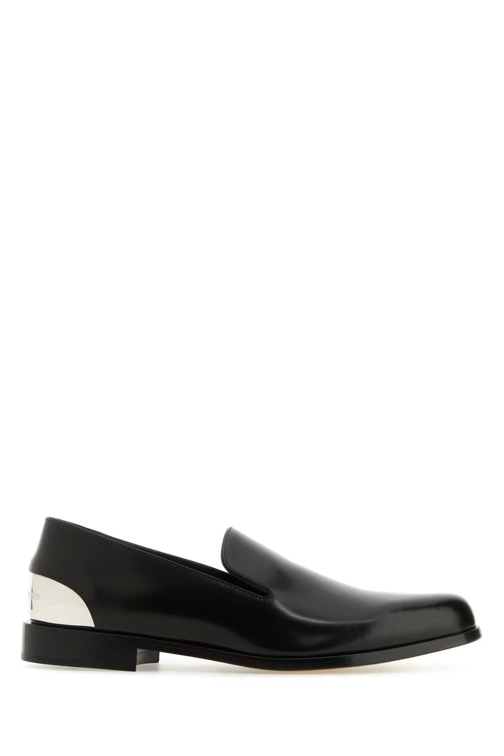 Alexander Mcqueen Men Black Leather Loafers