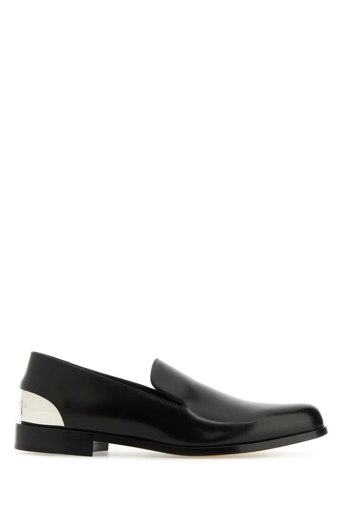 Alexander Mcqueen Men Black Leather Loafers