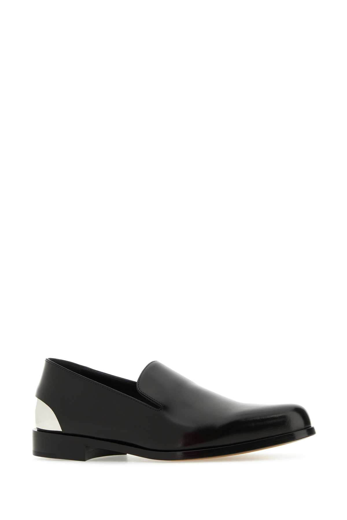 Alexander Mcqueen Men Black Leather Loafers