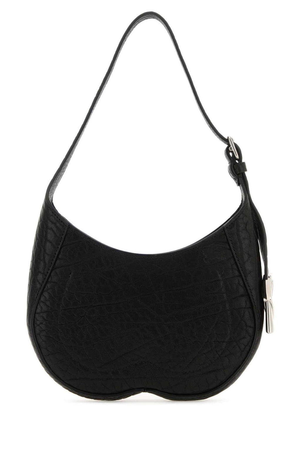 Burberry Women Black Leather Small Chess Shoulder Bag