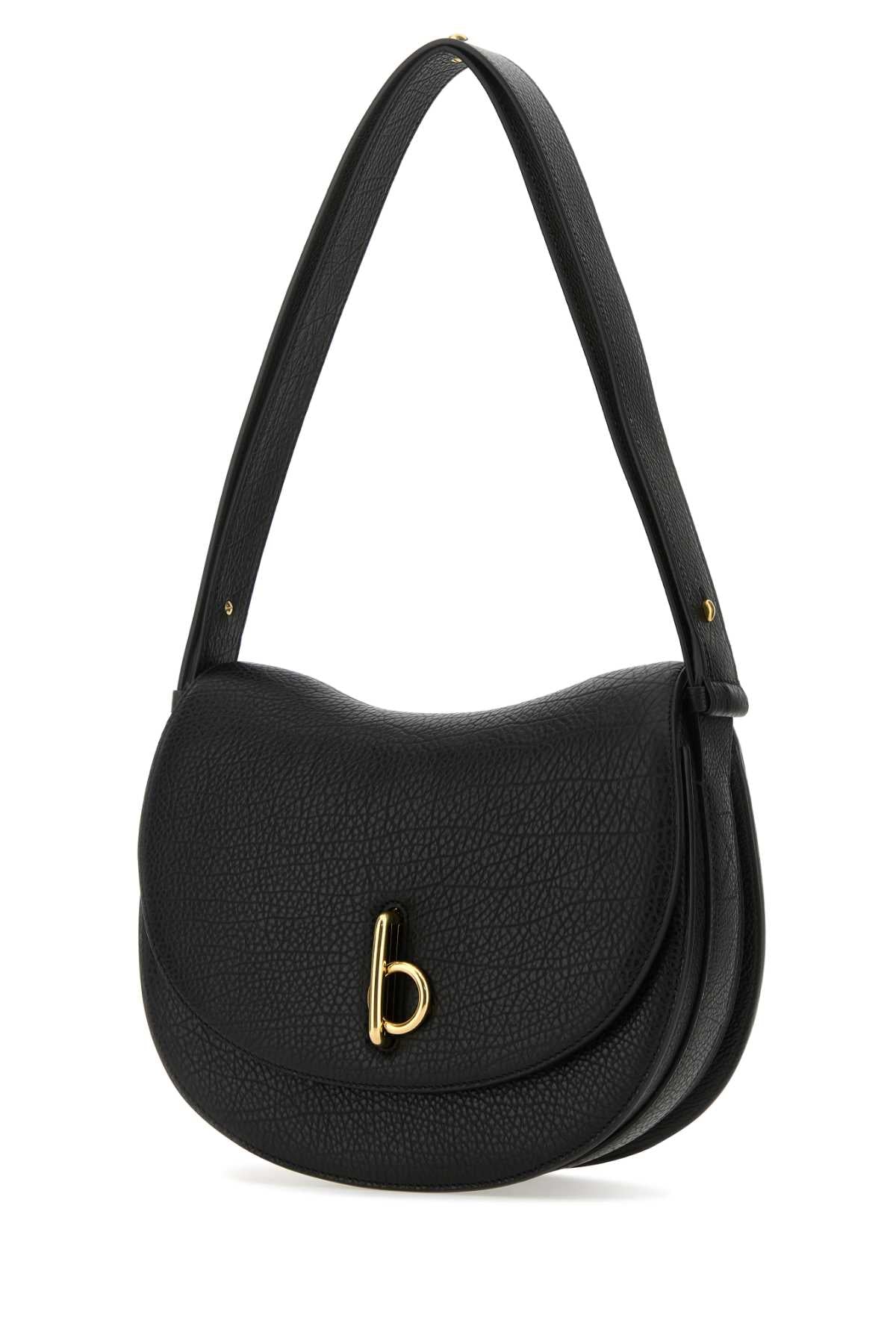 Burberry Women Black Leather Medium Rocking Horse Shoulder Bag
