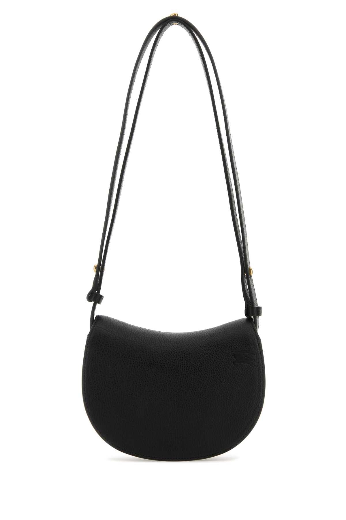 Burberry Women Black Leather Mini Rocking Horse Shoulder Bag