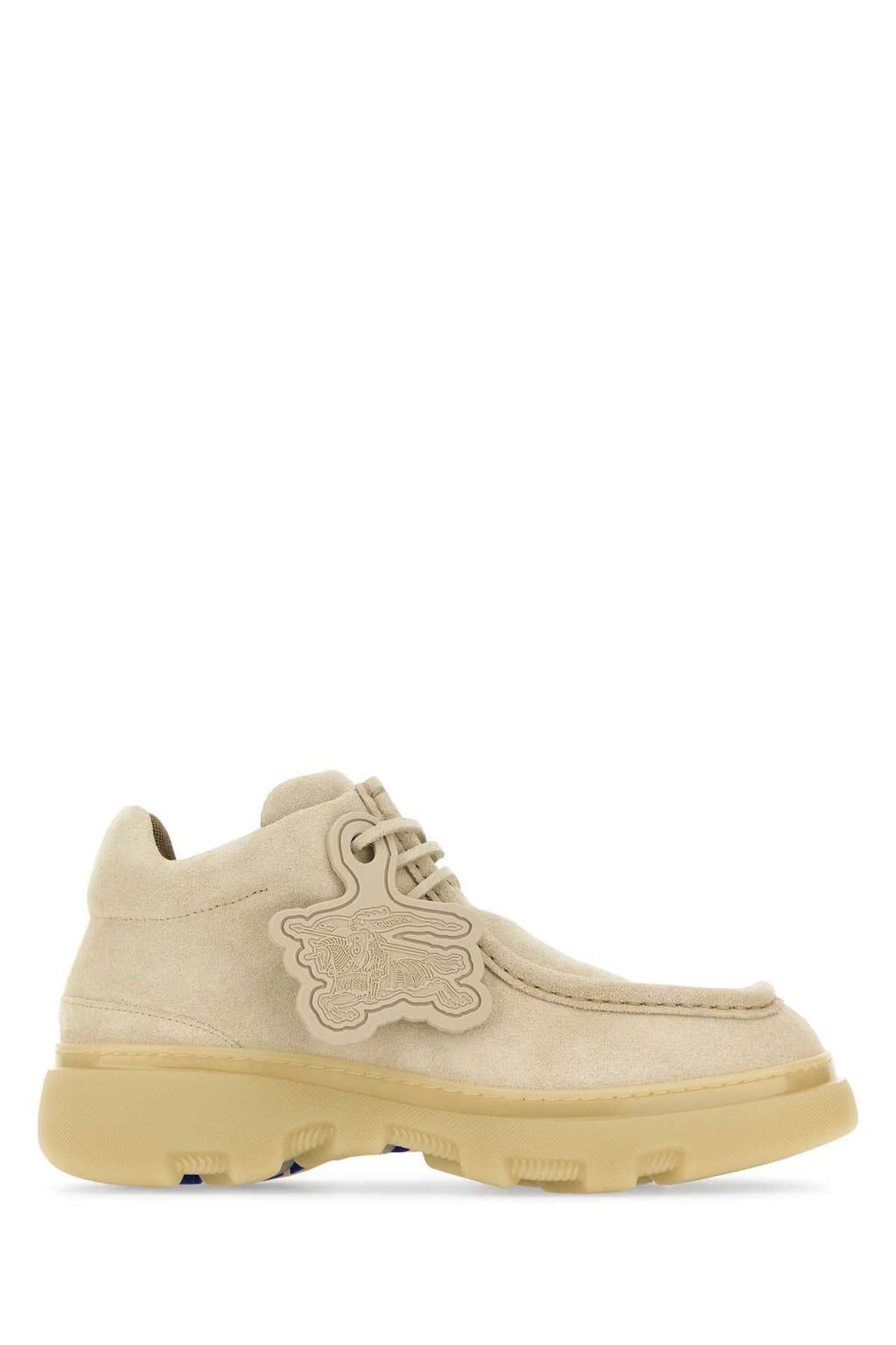 Burberry Men Sand Suede Creeper Lace-Up Shoes