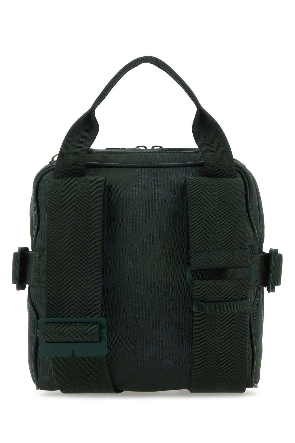 Burberry Men Bottle Green Fabric Crossbody Bag