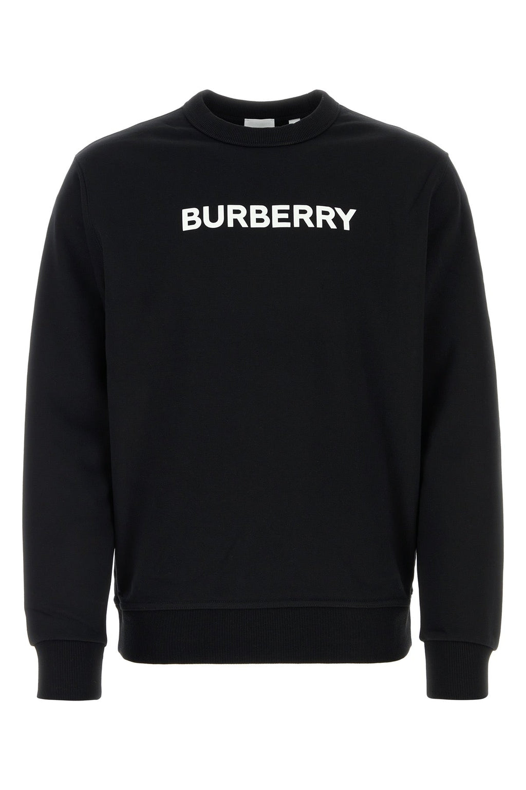 Burberry Men Black Stretch Cotton Oversize Sweater