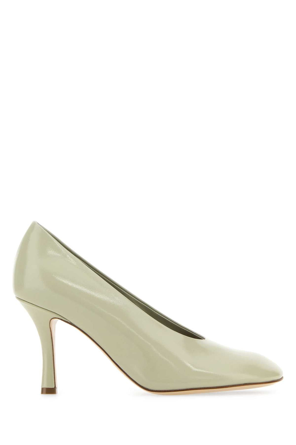 Burberry Women Dove Grey Leather Baby Pumps