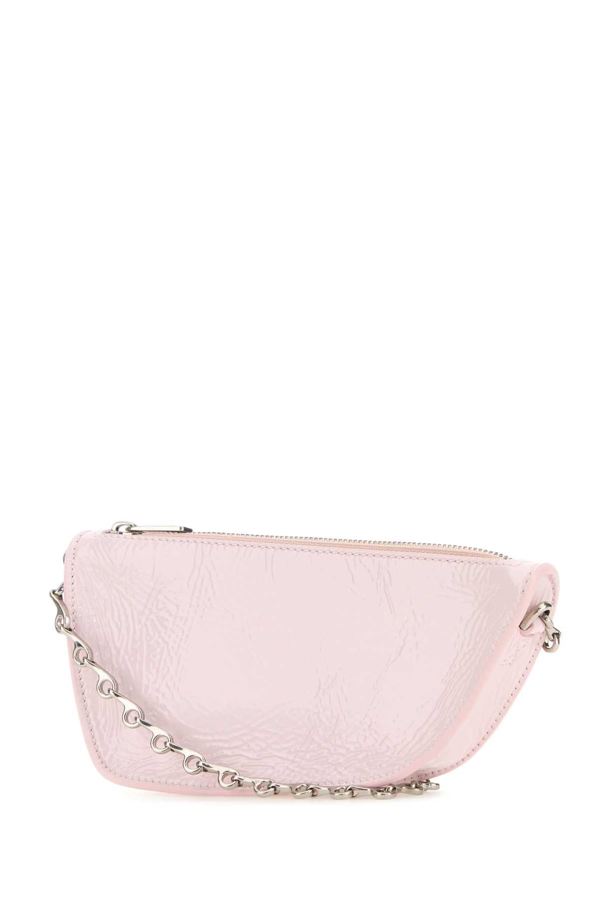 Burberry Women Pastel Pink Leather Micro Shield Shoulder Bag