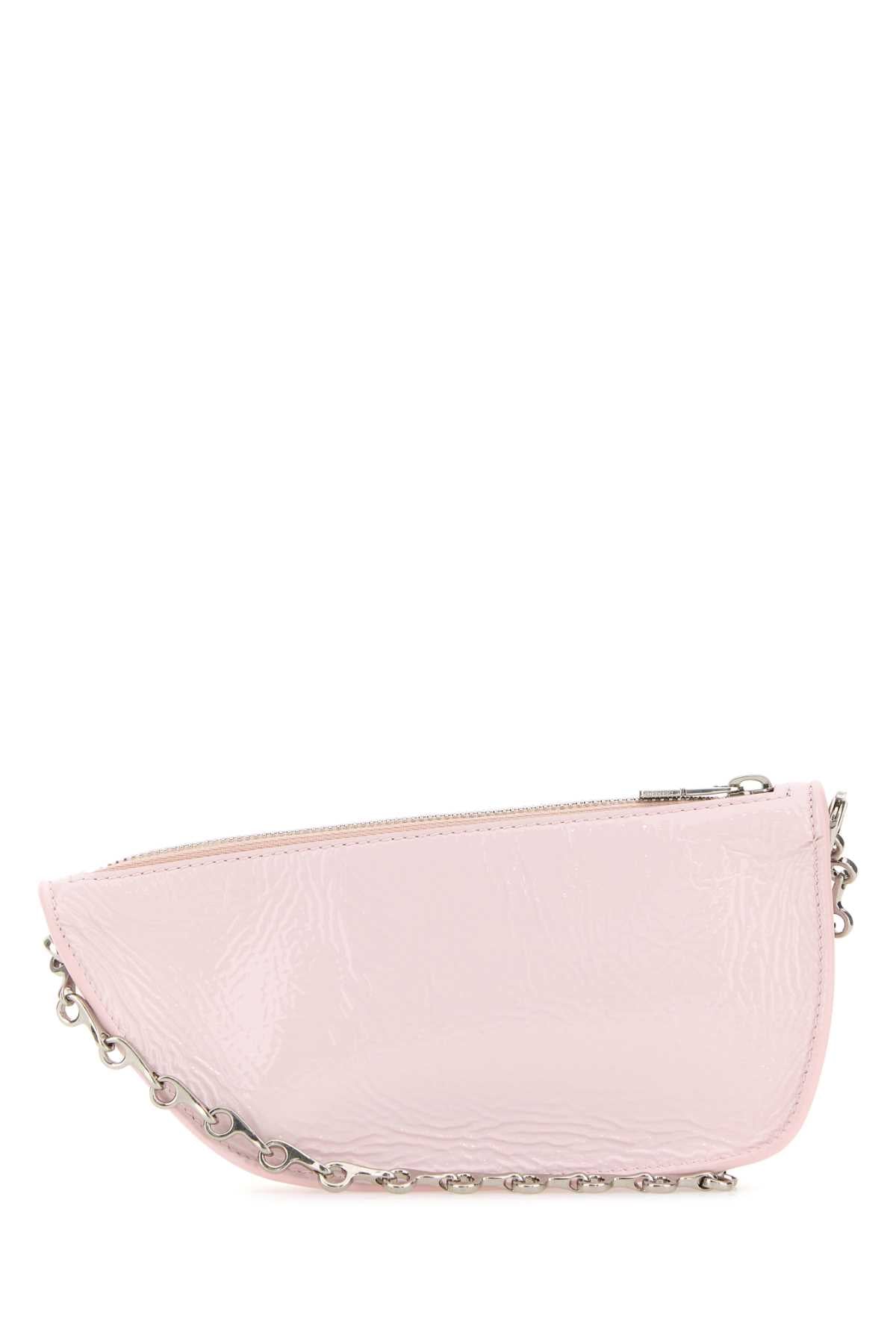 Burberry Women Pastel Pink Leather Micro Shield Shoulder Bag