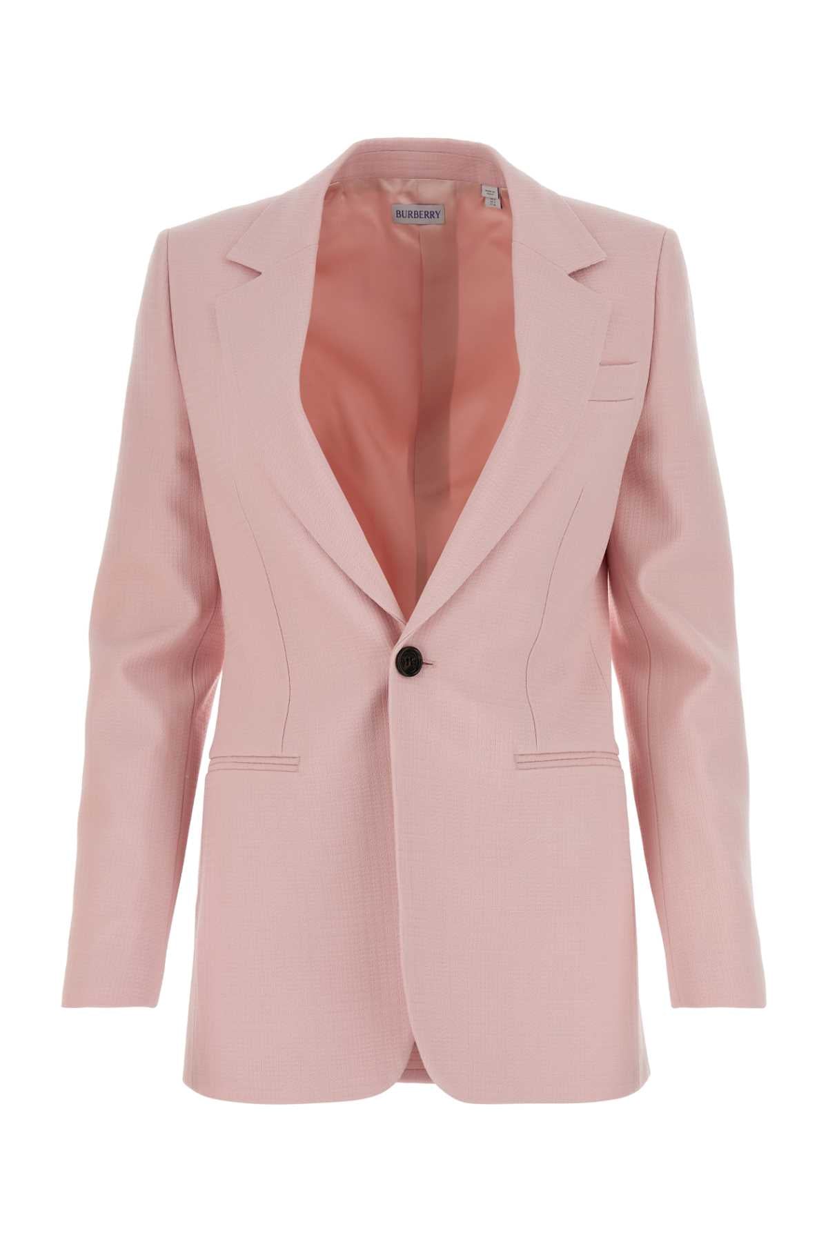 Burberry Women Pink Wool Blazer