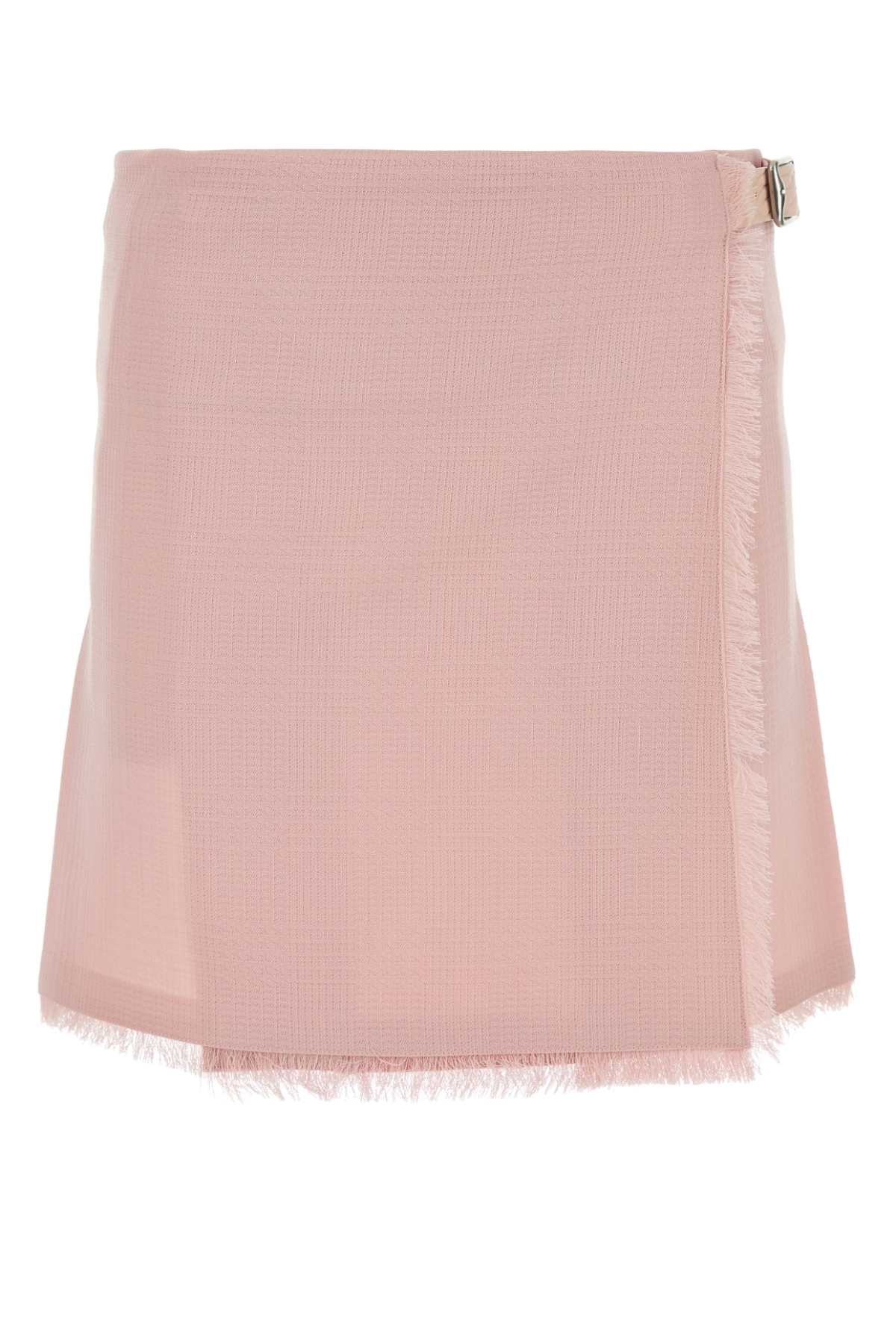 Burberry Women Pink Wool Mini Skirt