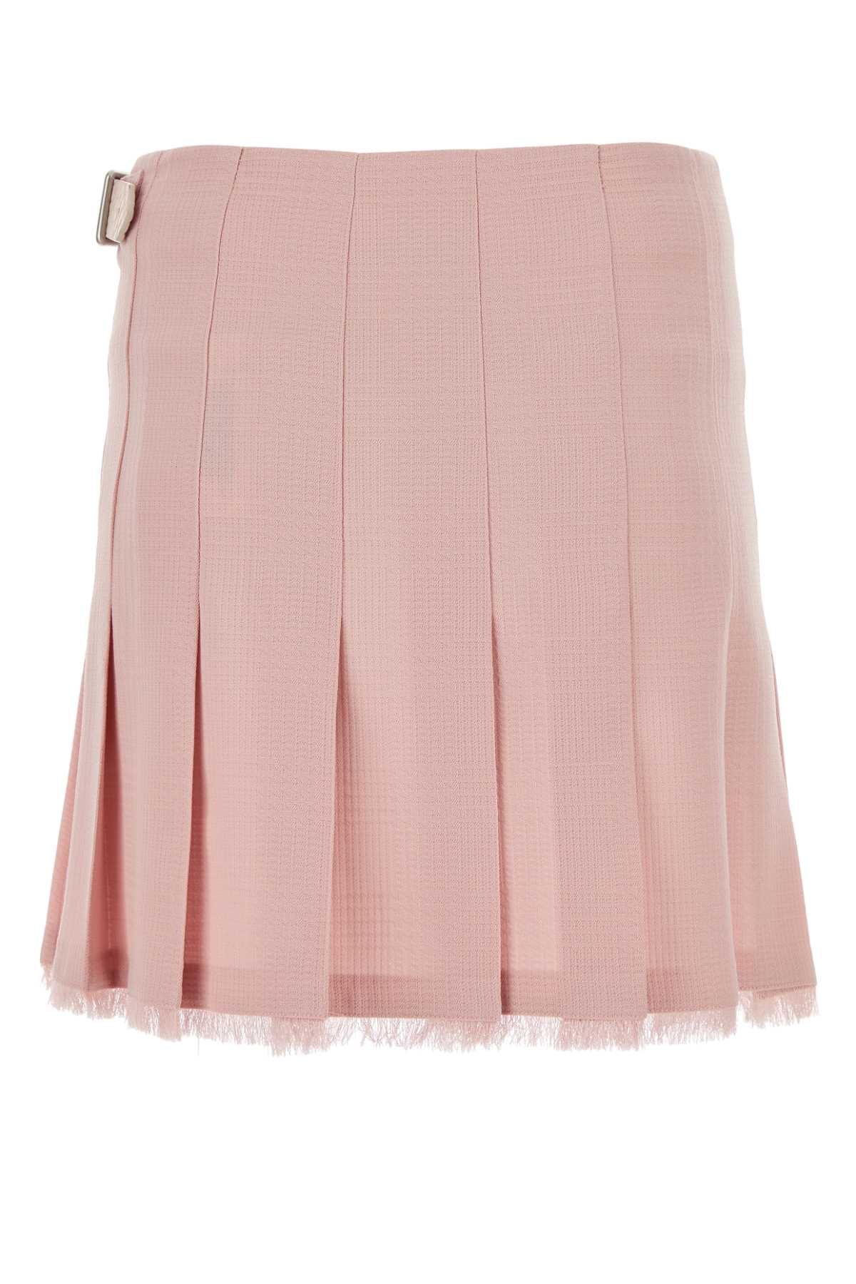 Burberry Women Pink Wool Mini Skirt