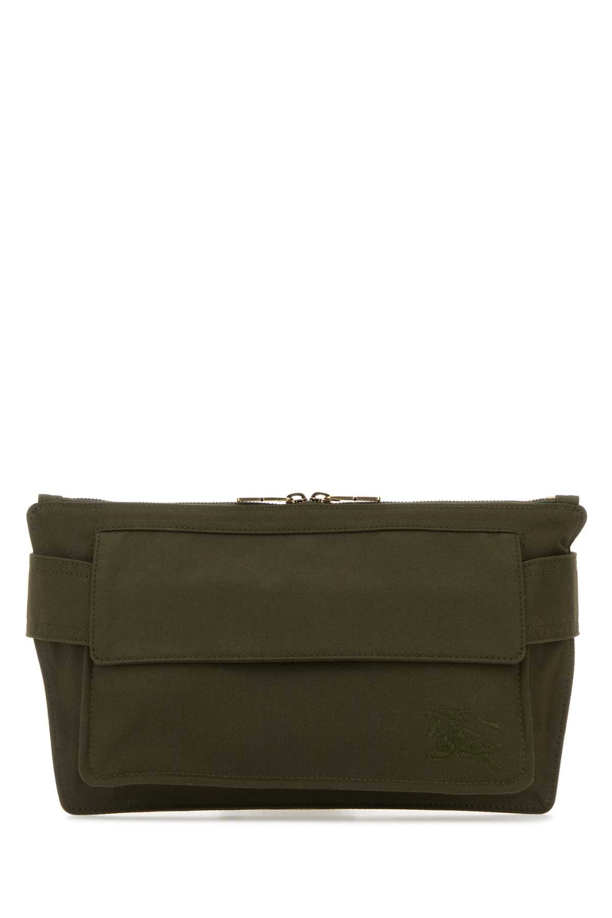 Burberry Men Army Green Canvas Trench Belt Bag
