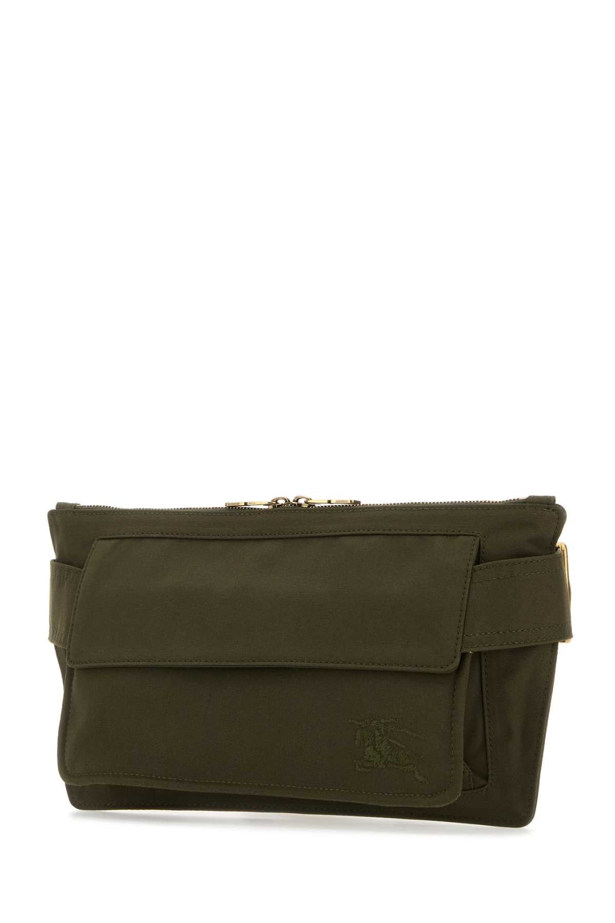 Burberry Men Army Green Canvas Trench Belt Bag