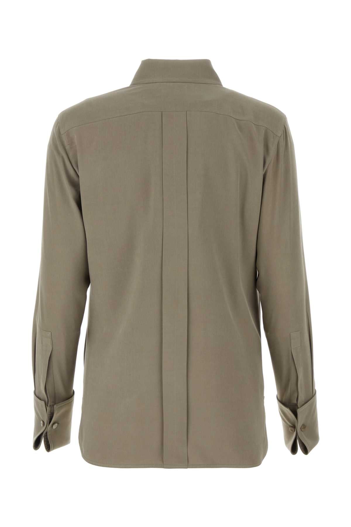 Max Mara Women Dove Grey Silk Candia Shirtâ