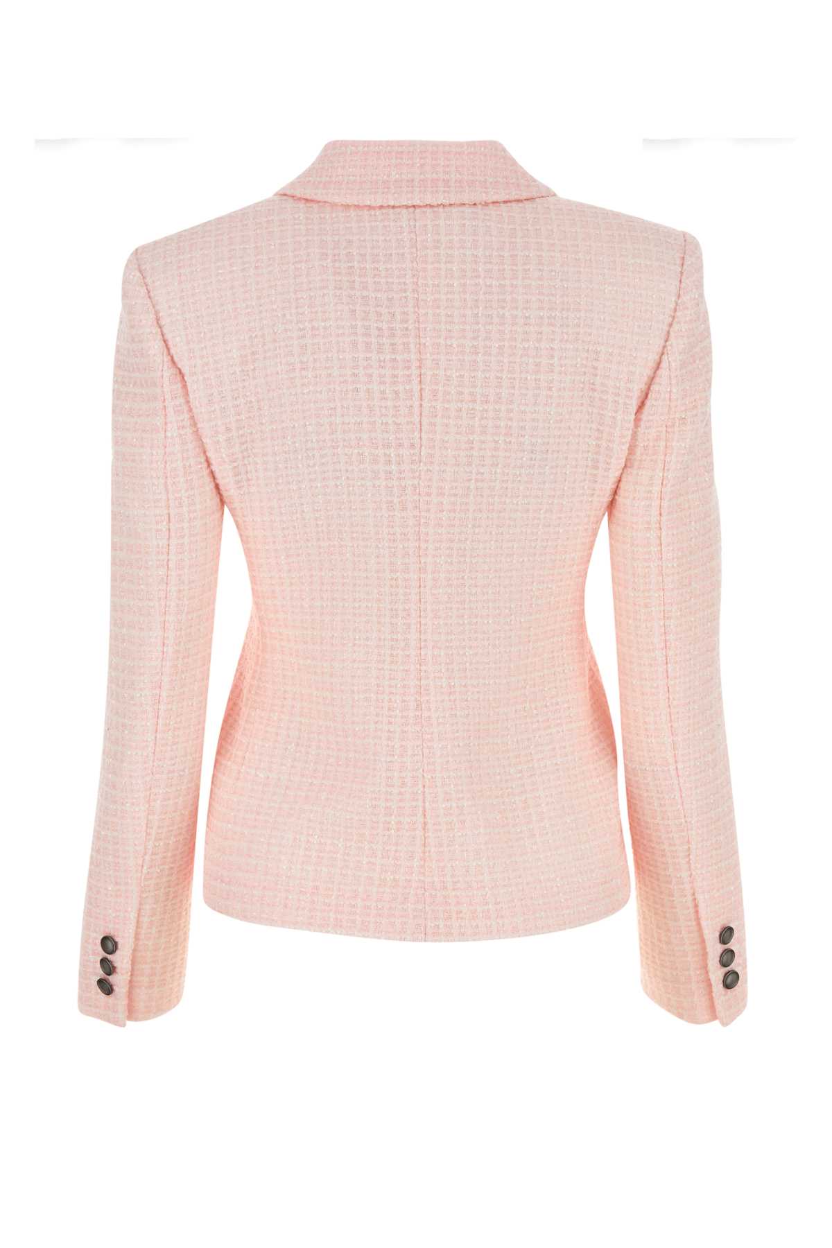 Alessandra Rich Women Light Pink Tweed Blazer