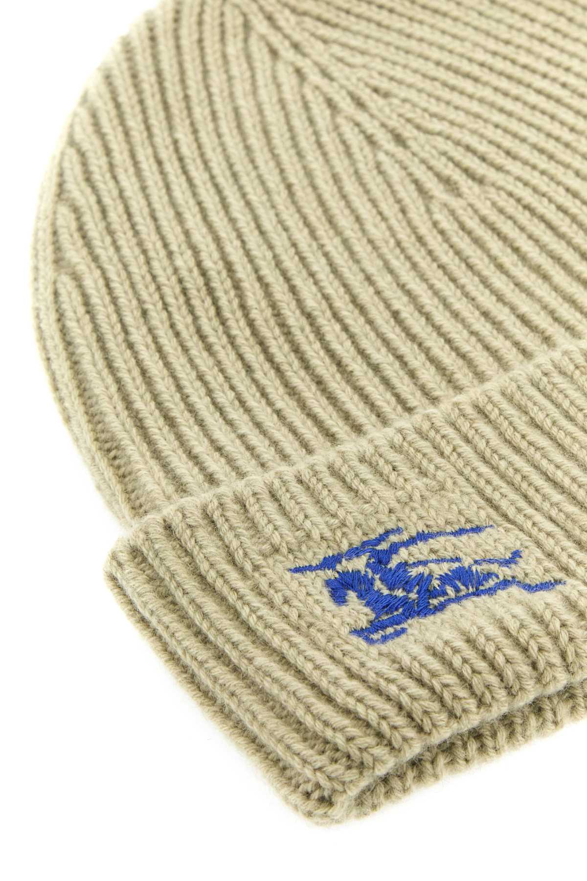 Burberry Women Khaki Cashmere Beanie Hat