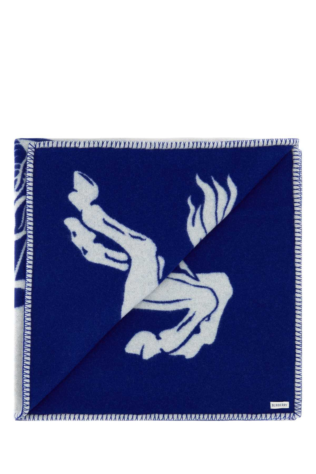 Burberry Women Light Grey Wool Blanket