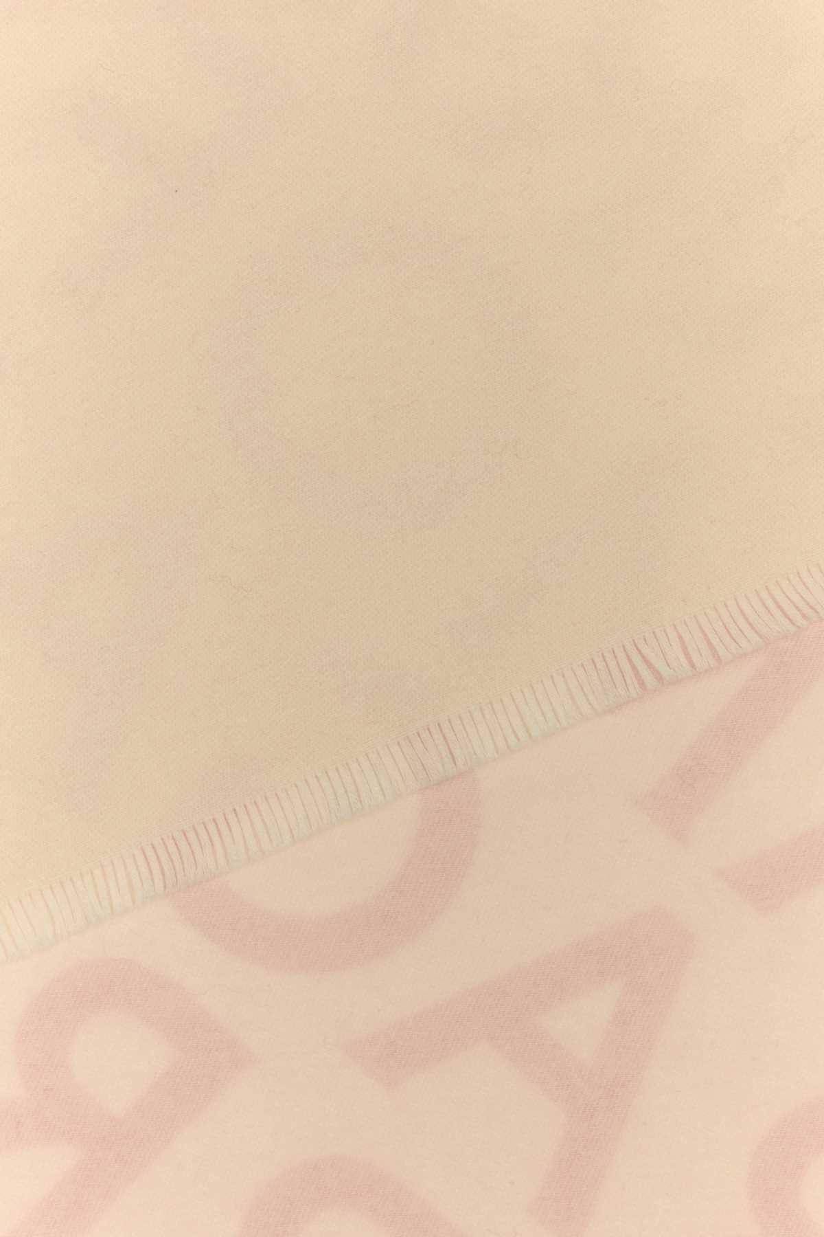 Salvatore Ferragamo Women Embroidered Wool Blend Reversible Scarf