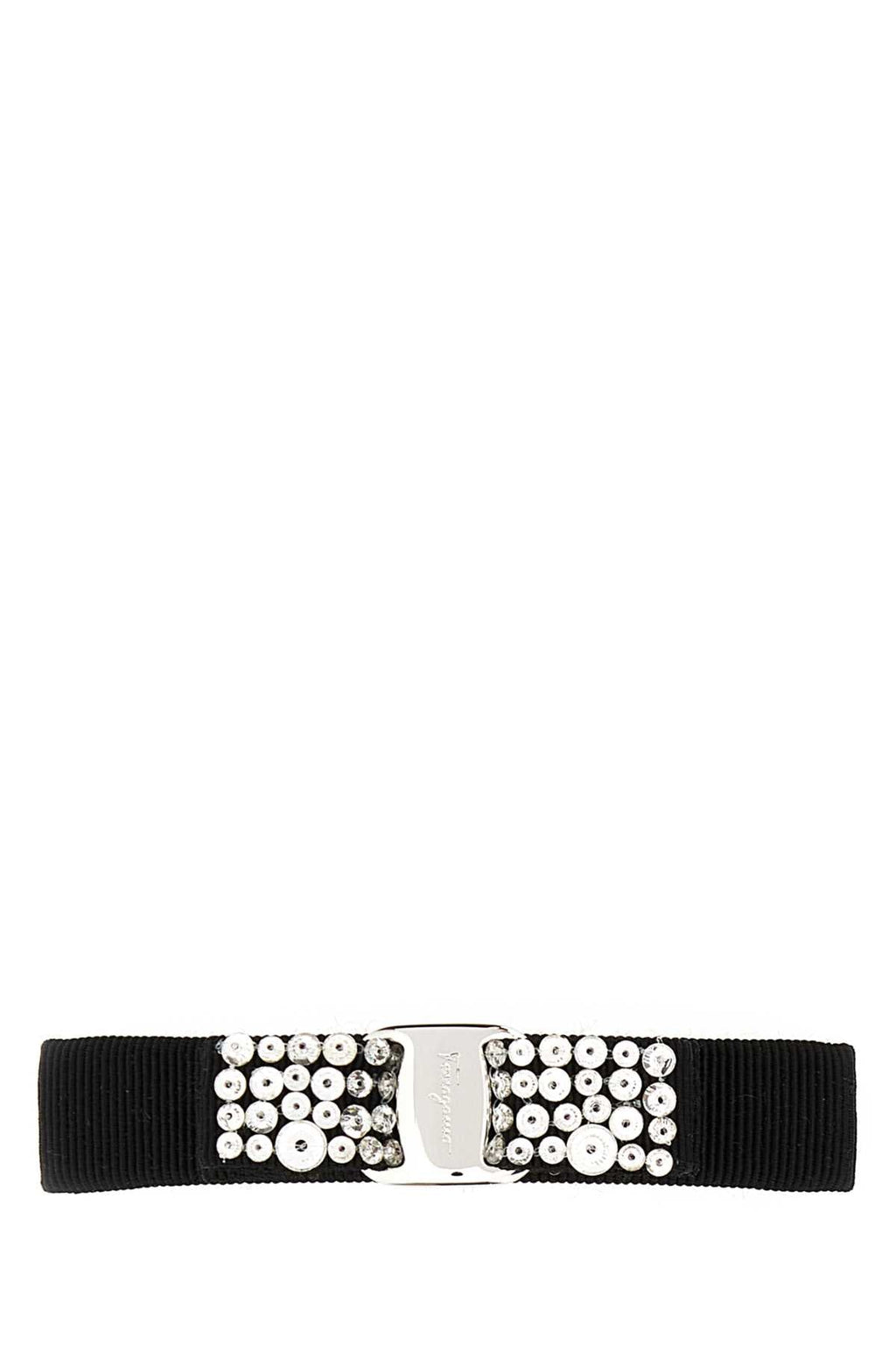 Salvatore Ferragamo Women Black Fabric Hair Clip