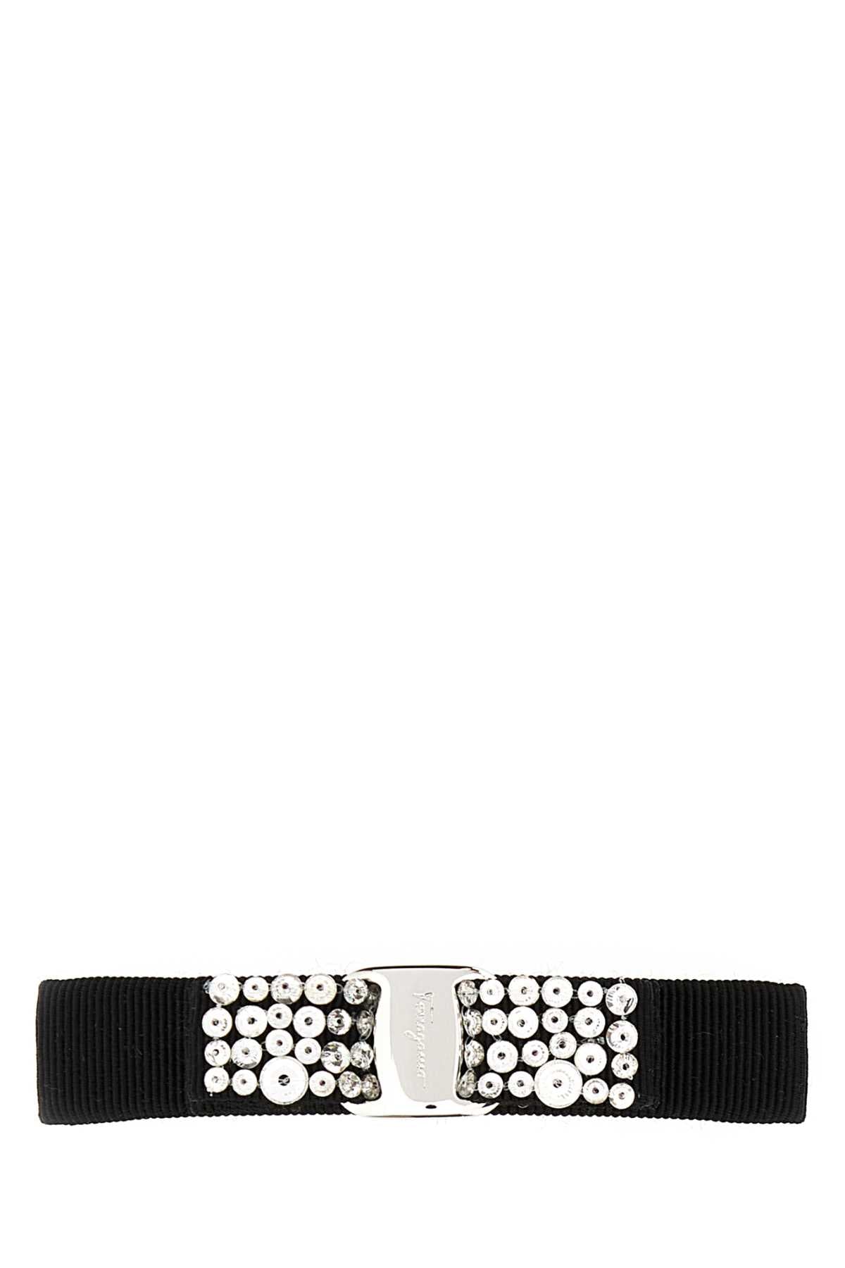 Salvatore Ferragamo Women Black Fabric Hair Clip