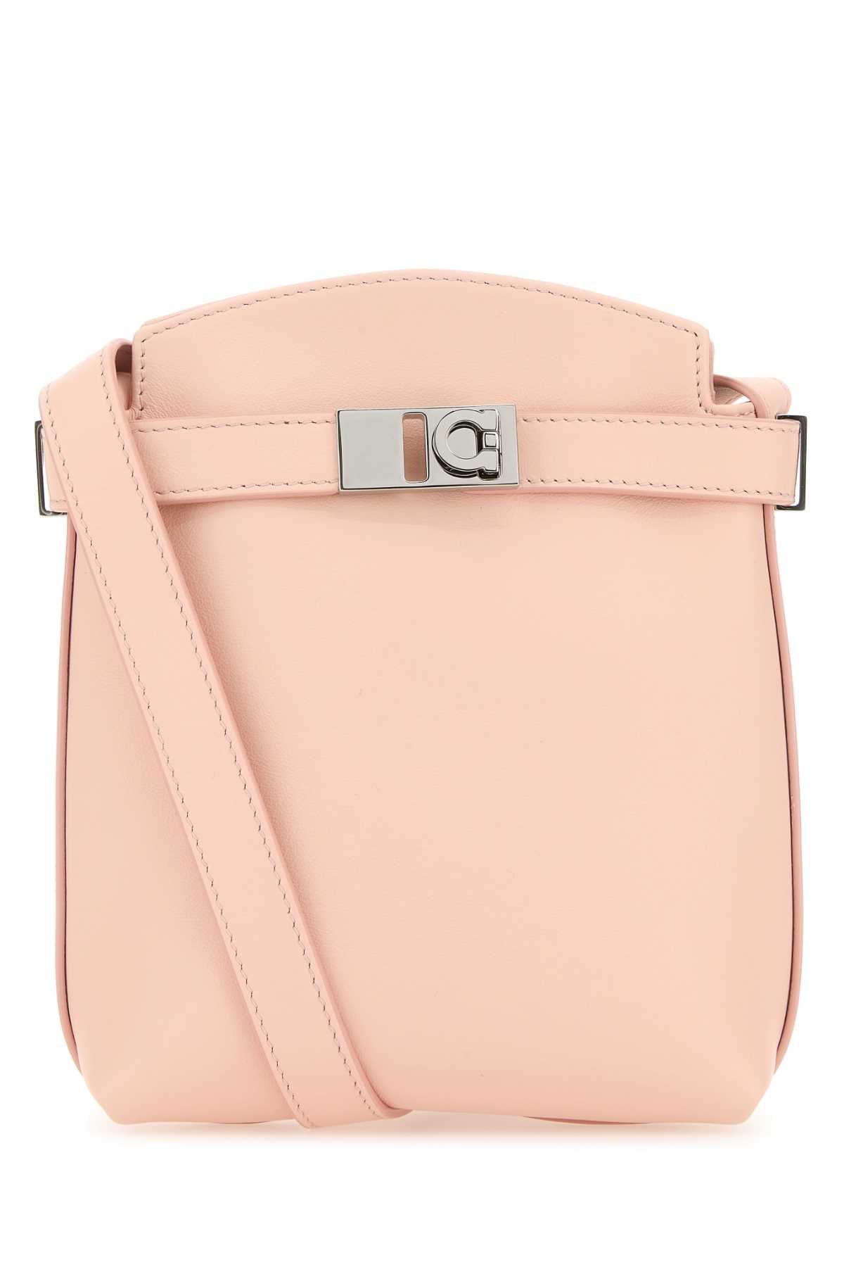Salvatore Ferragamo Women Pastel Pink Leather Gancini Phone Case