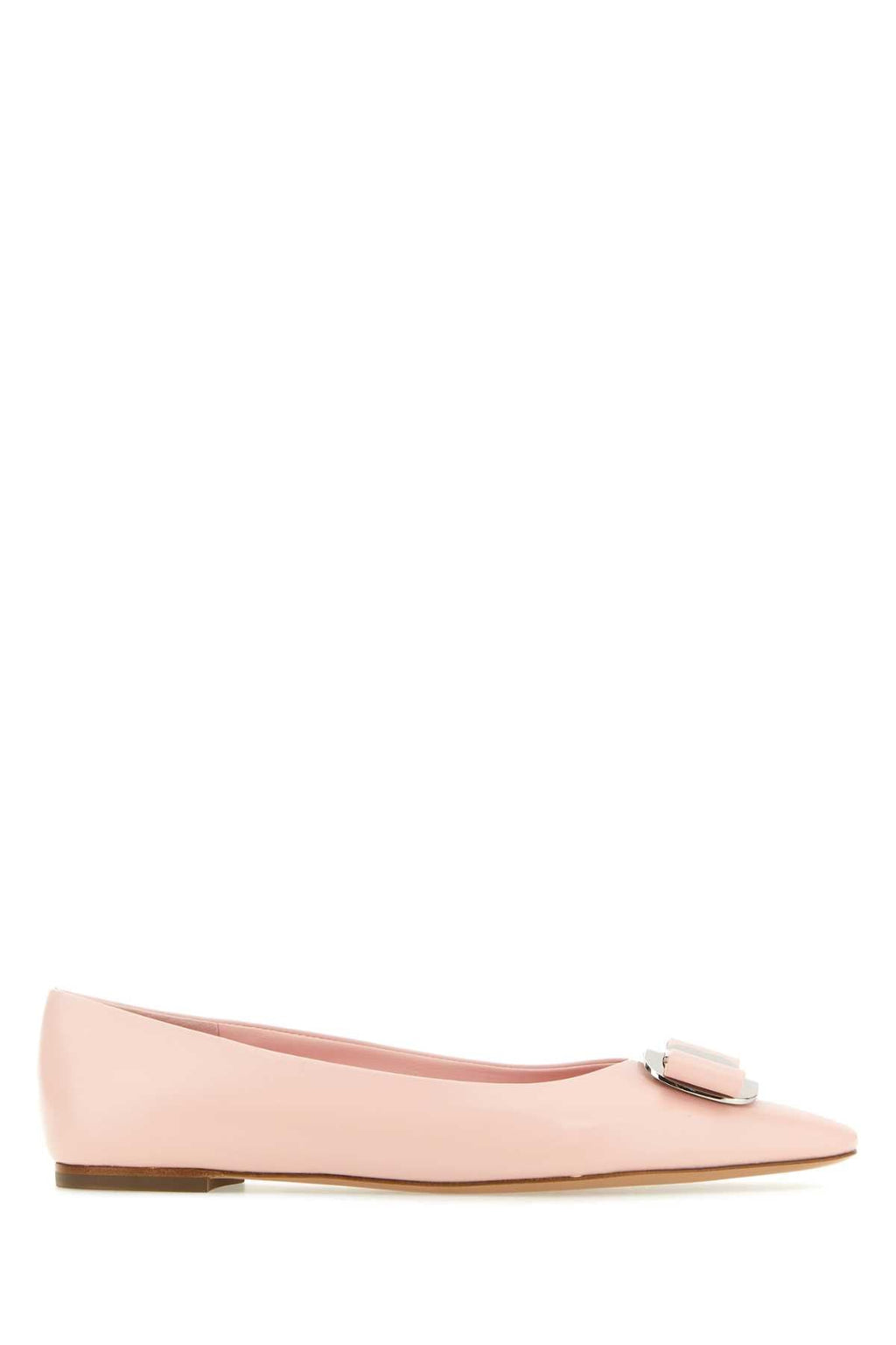 Salvatore Ferragamo Women Pink Leather New Vara Ballerinas