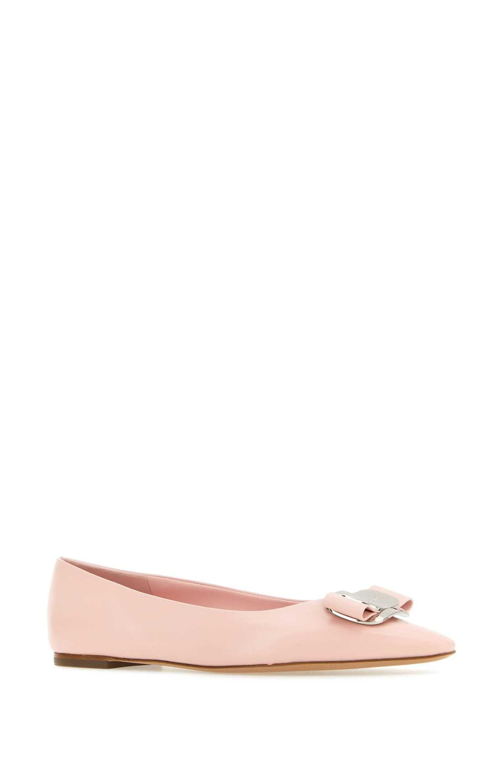 Salvatore Ferragamo Women Pink Leather New Vara Ballerinas