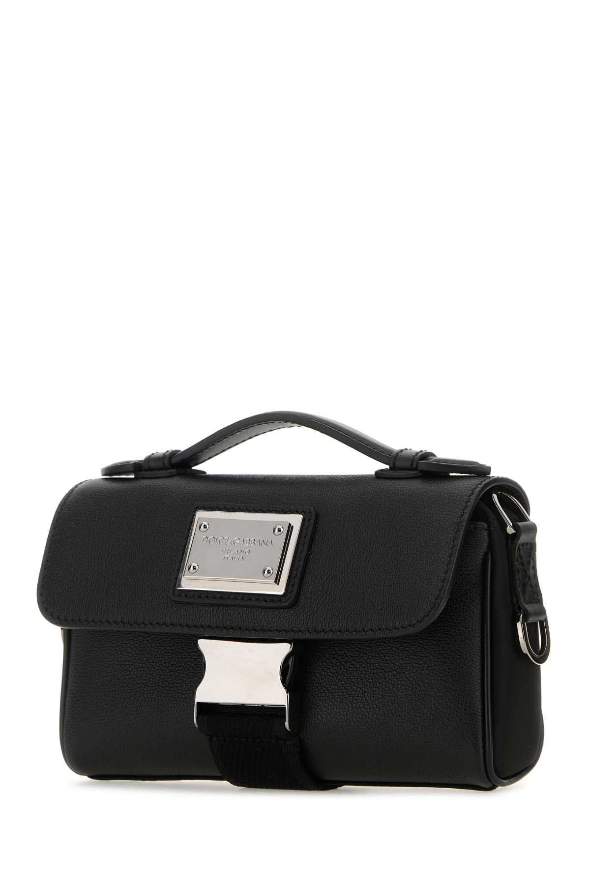 Dolce & Gabbana Men Black Leather Handbag