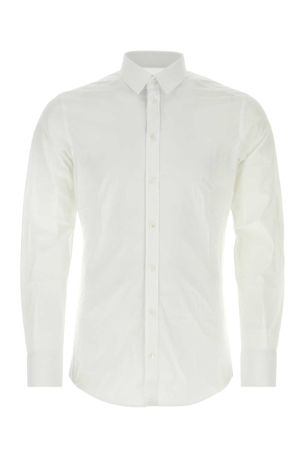 Dolce & Gabbana Men White Stretch Poplin Shirt