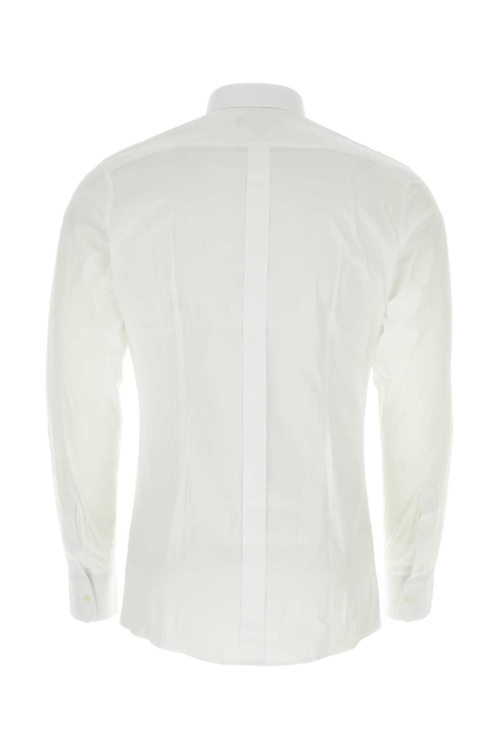 Dolce & Gabbana Men White Stretch Poplin Shirt