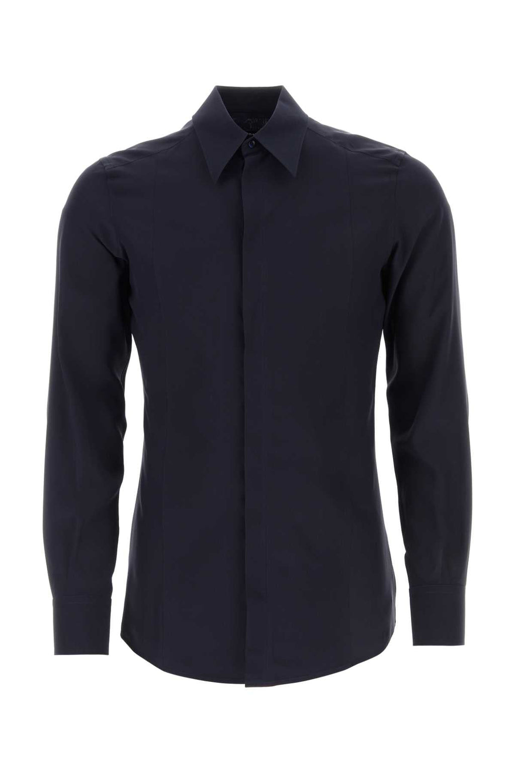 Dolce & Gabbana Men Midnight Blue Crepe Shirt