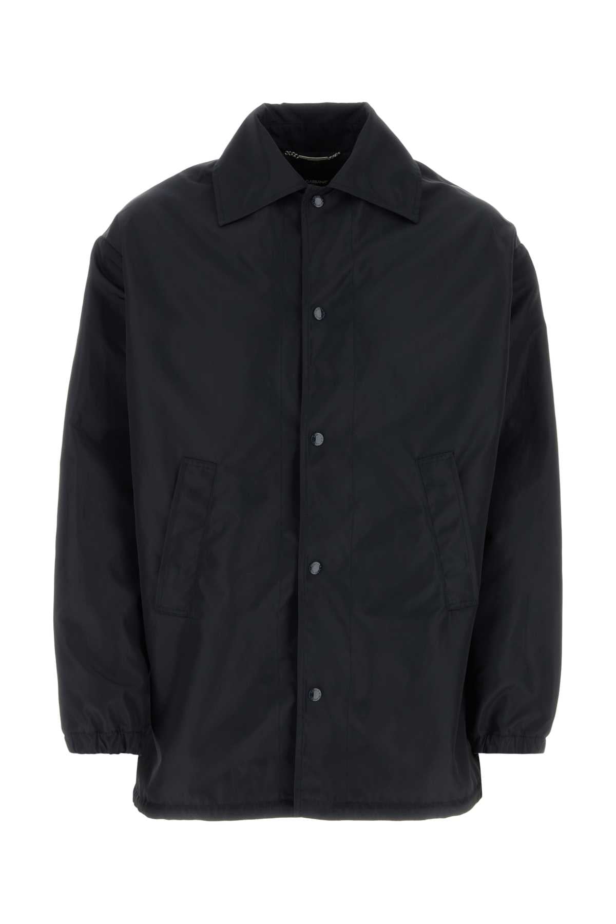 Dolce & Gabbana Men Midnight Blue Nylon Jacket