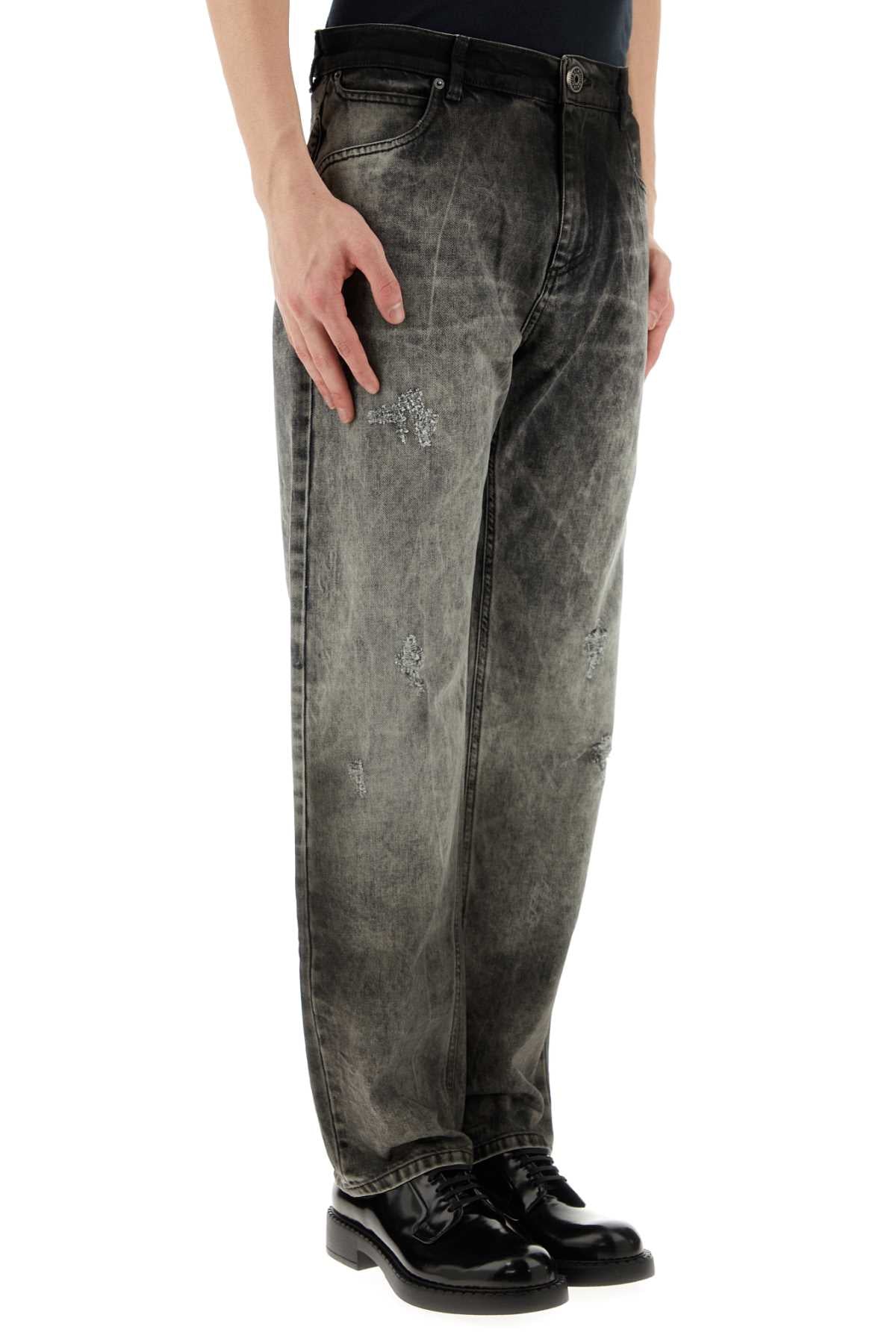 Balmain Men Grey Denim Jeans