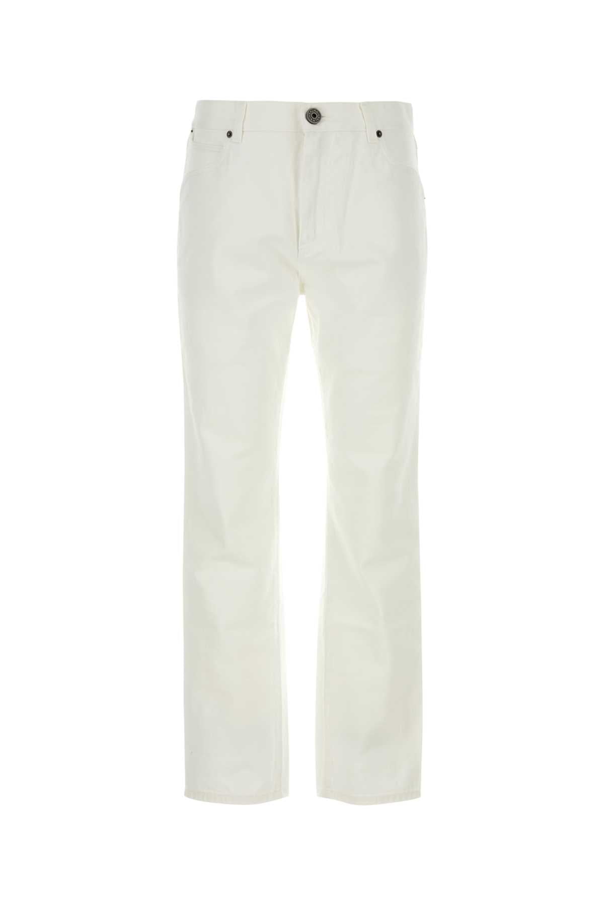 Balmain Men White Denim Jeans