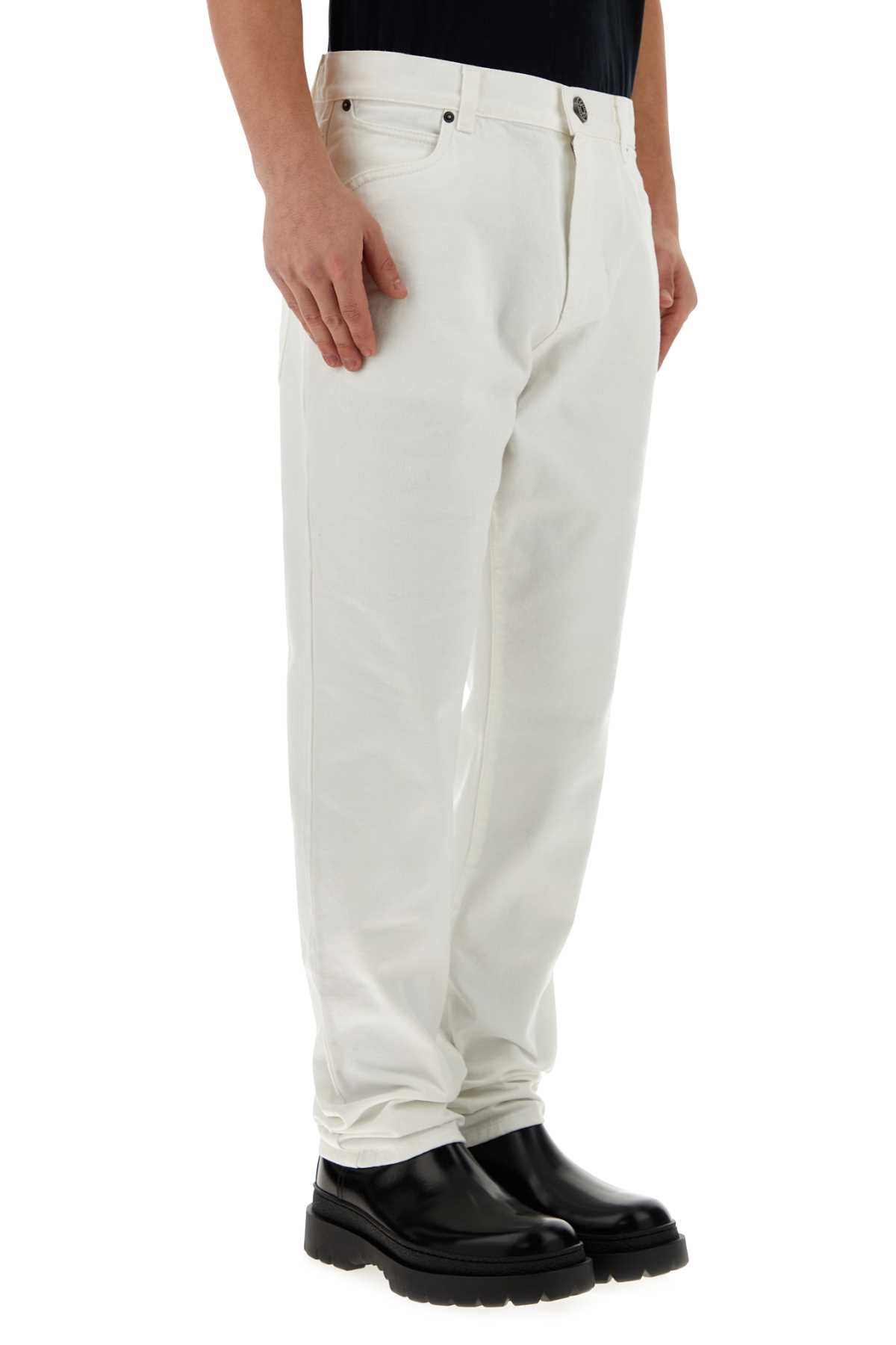 Balmain Men White Denim Jeans