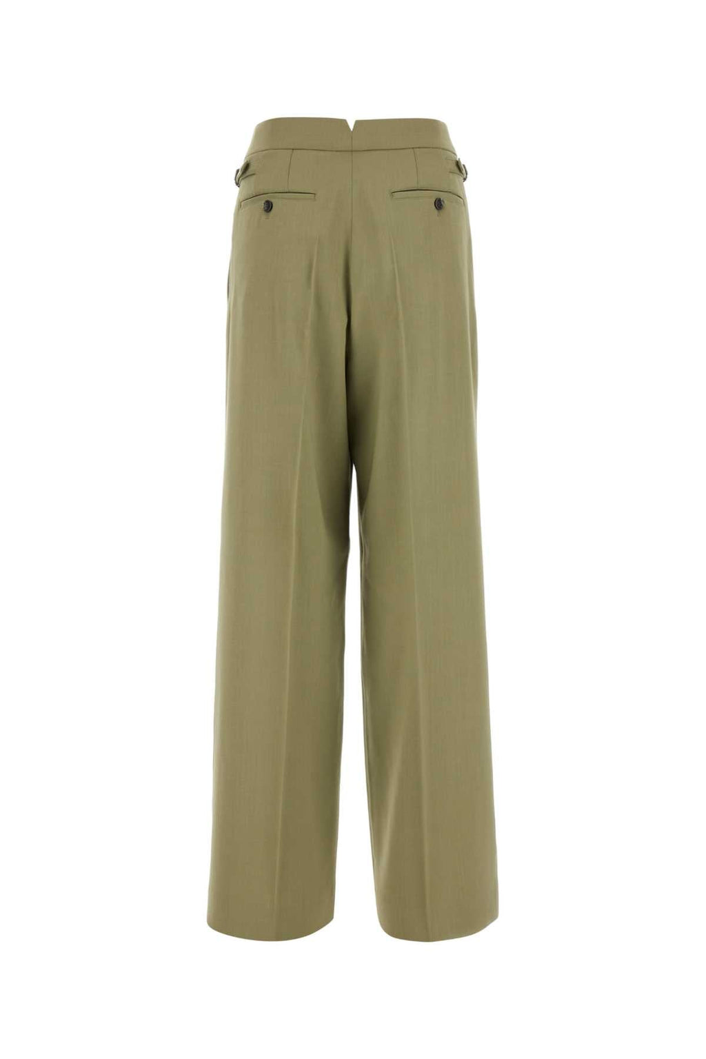 Ami Women Sage Green Viscose Blend Pant