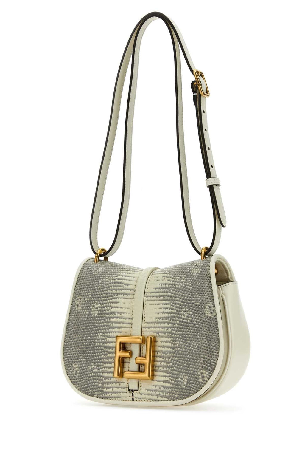 Fendi Women White Leather Mini C Mon Crossbody Bag