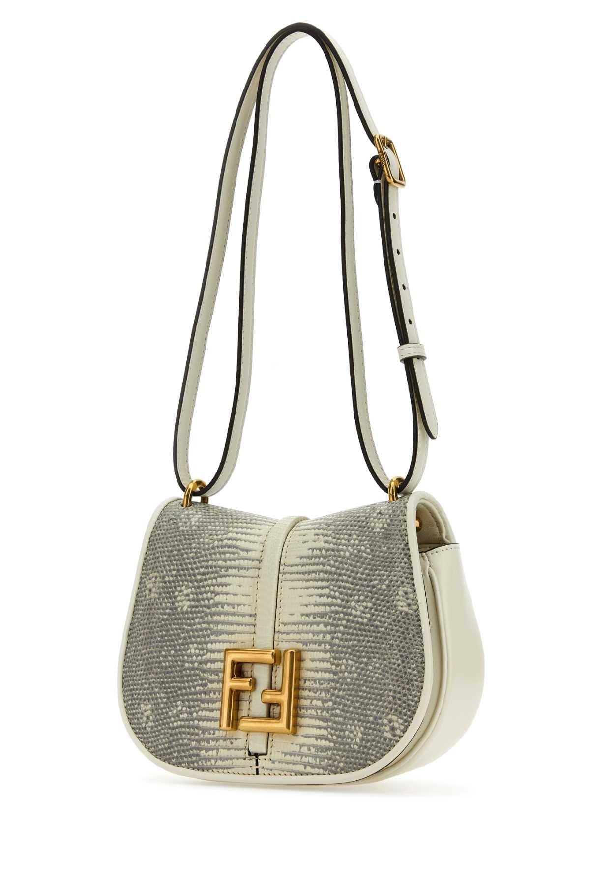 Fendi Women White Leather Mini C Mon Crossbody Bag