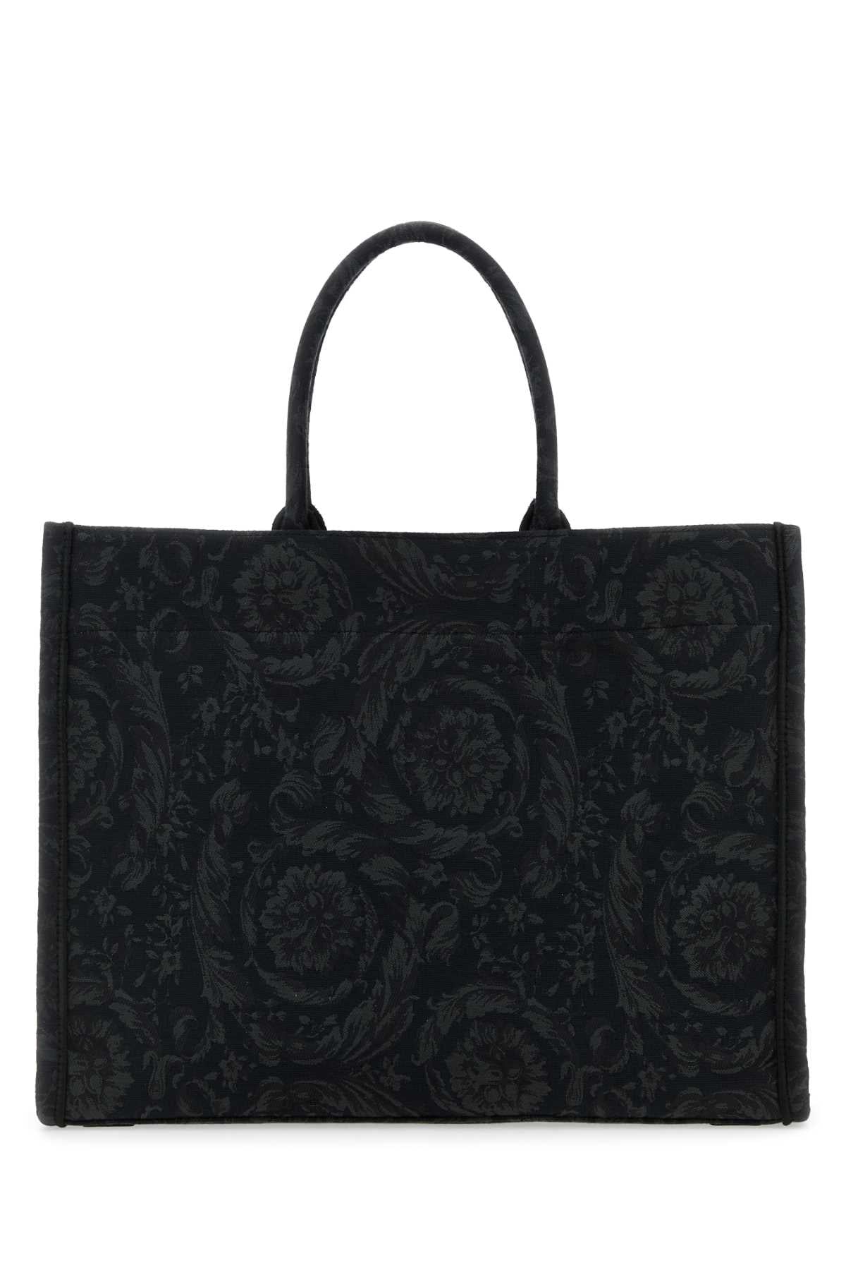 Versace Women Embroidered Fabric Big Athena Shopping Bag