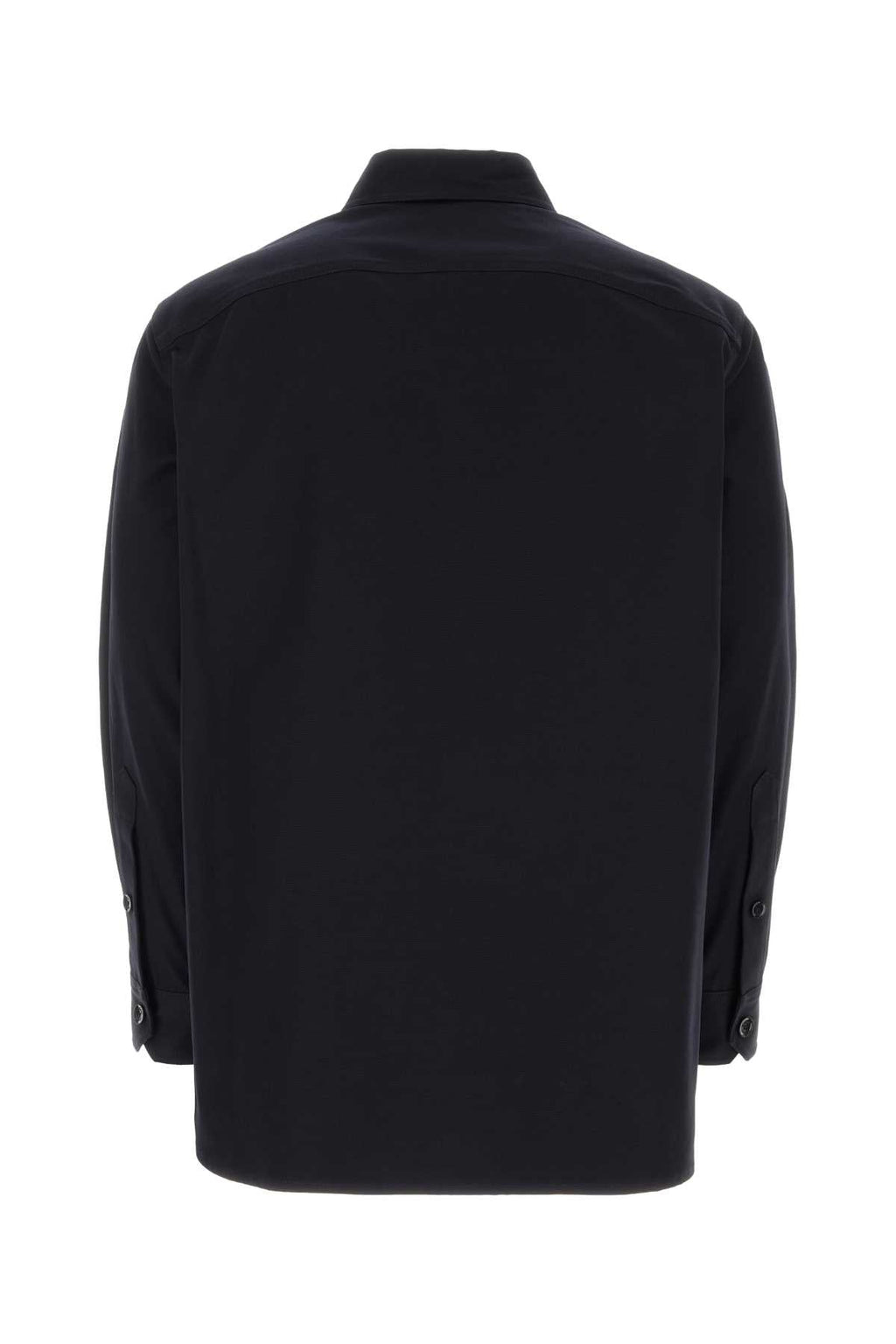 Valentino Garavani Men Midnight Blue Stretch Cotton Shirt