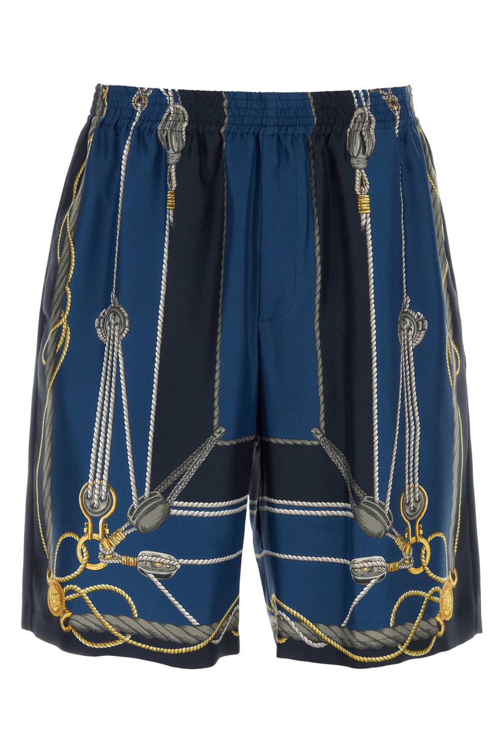 Versace Men Printed Silk Bermuda Shorts