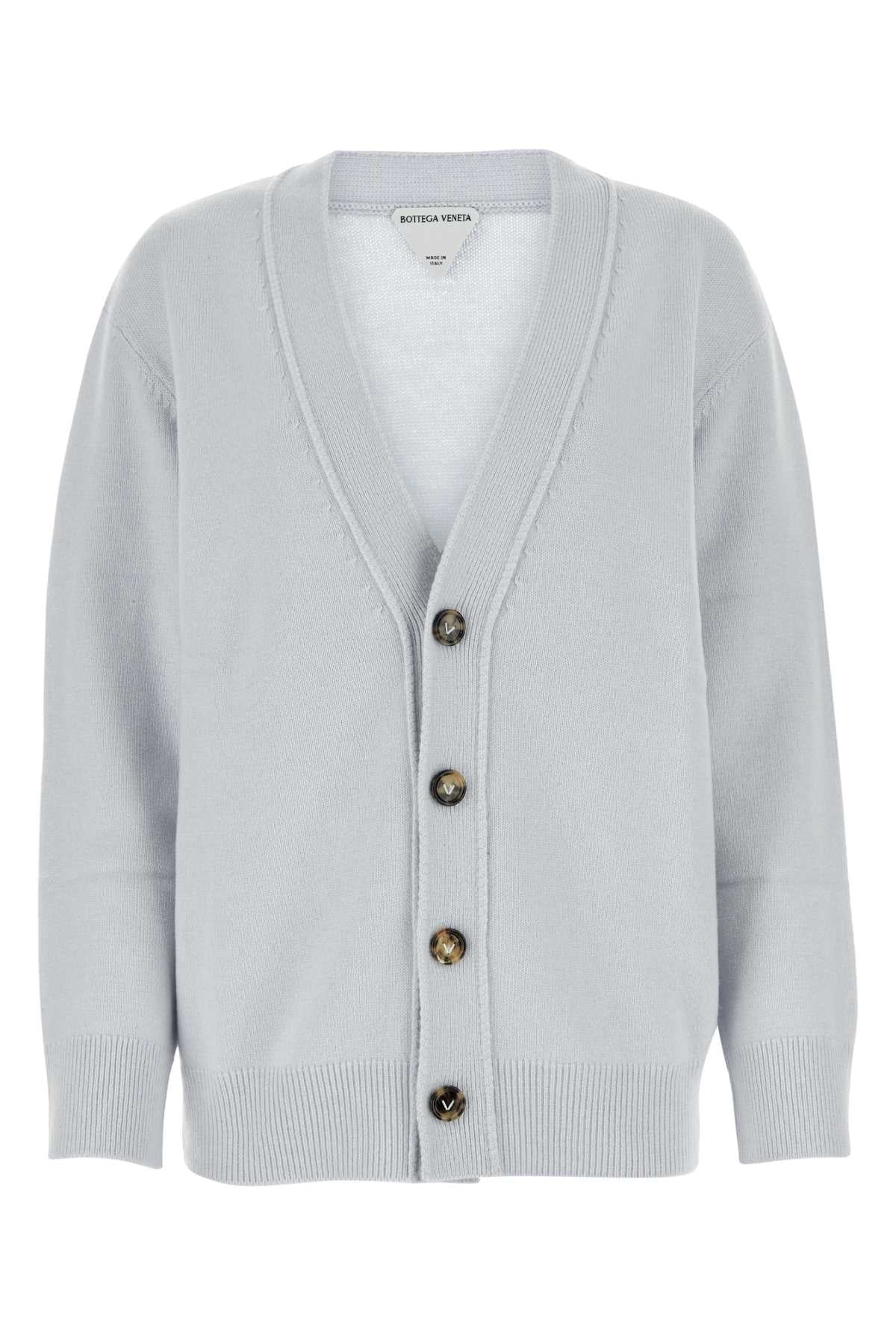 Bottega Veneta Women Powder Blue Stretch Cashmere Blend Cardigan