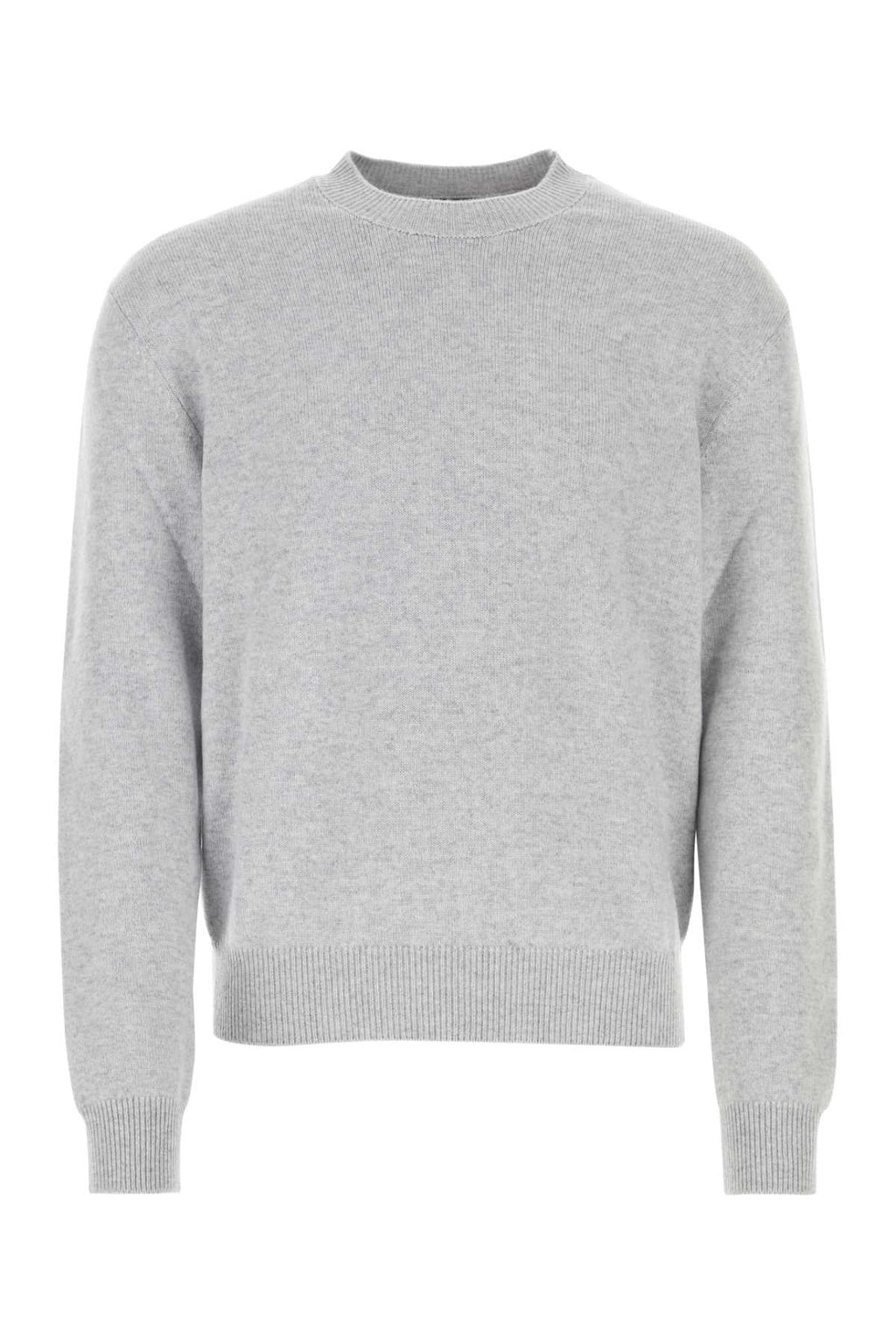 Bottega Veneta Men Melange Grey Stretch Cashmere Blend Sweater