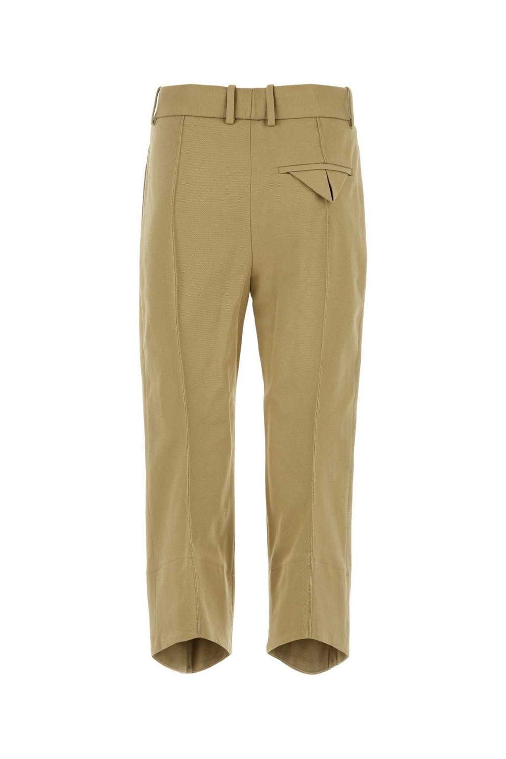 Bottega Veneta Women Beige Cotton Cropped Cut Pant