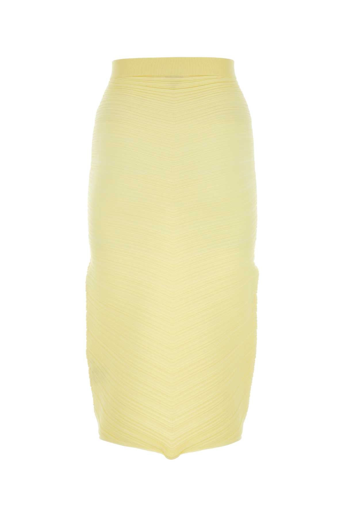 Bottega Veneta Women Yellow Stretch Cotton Blend Skirt